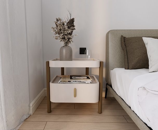 Lura Bedside Stand 3D model