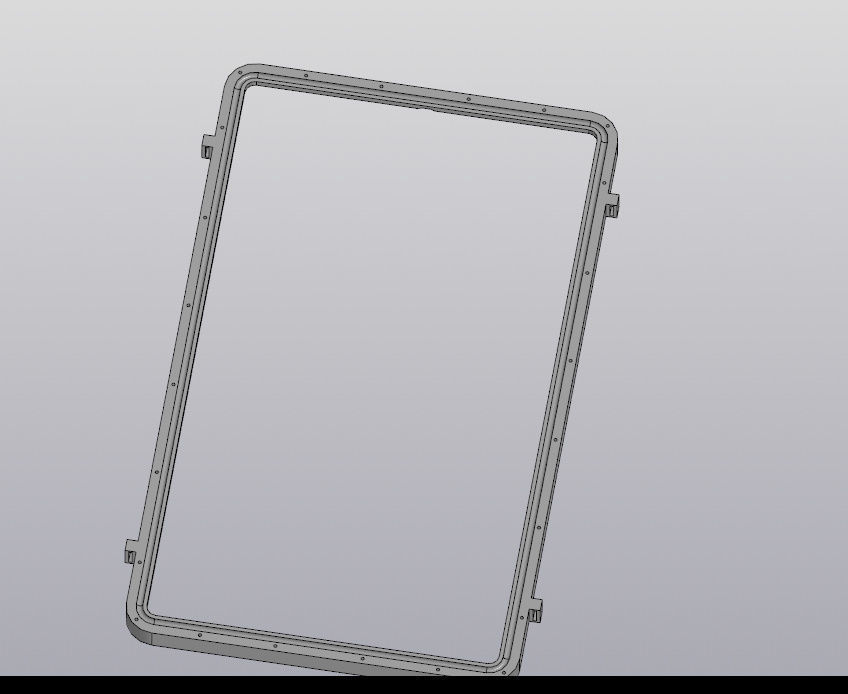 Starlink Rectangular Dishy Flat Mount and Cover 3D print model_4