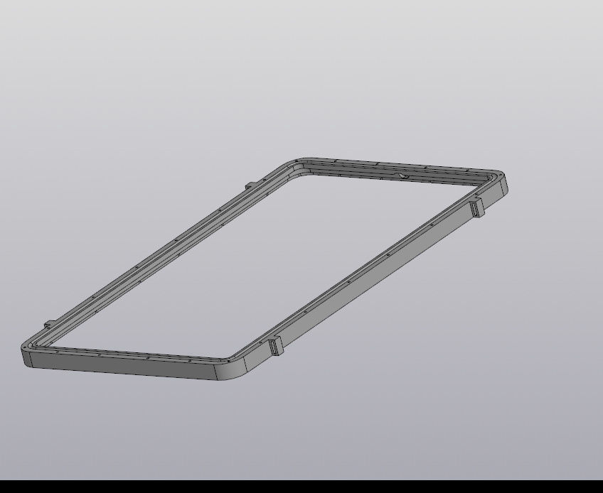 Starlink Rectangular Dishy Flat Mount and Cover 3D print model_3