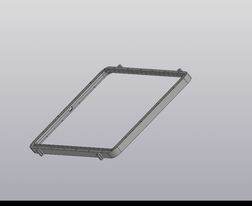 Starlink Rectangular Dishy Flat Mount and Cover 3D print model_2