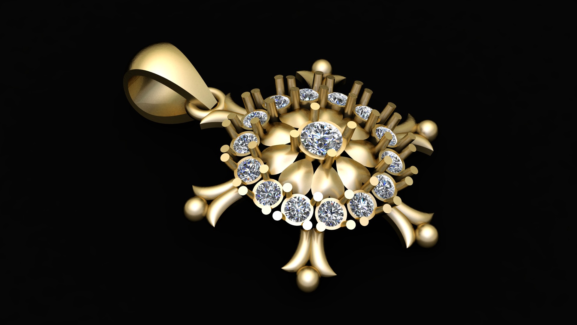 SNOW FLAKE DESIGN PENDANT 3D PRINTABLE MODEL 3D print model_1