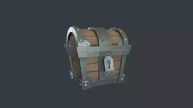 Treasure Chest Lowpoly 3D model
