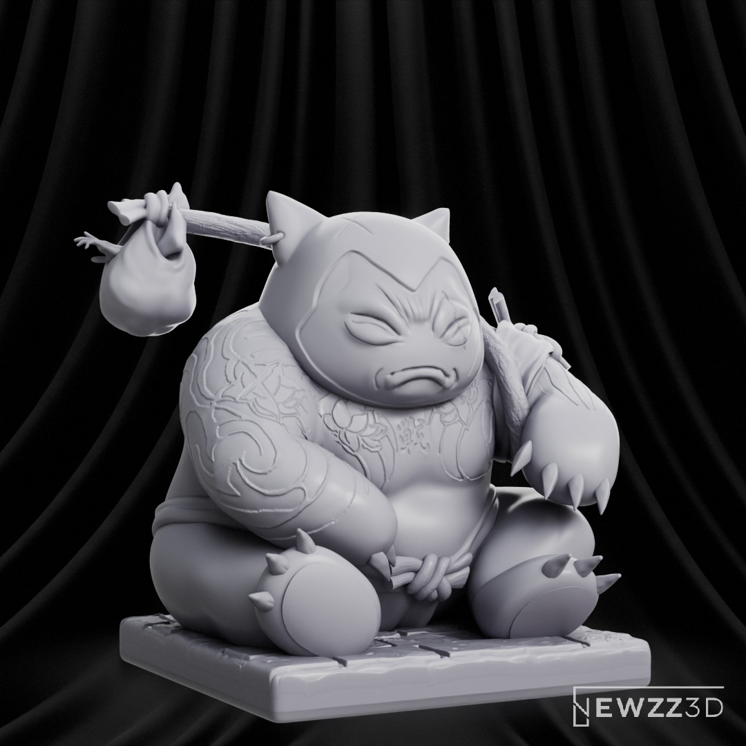 Pokemon Snorlax Yakuza 3D print model_11