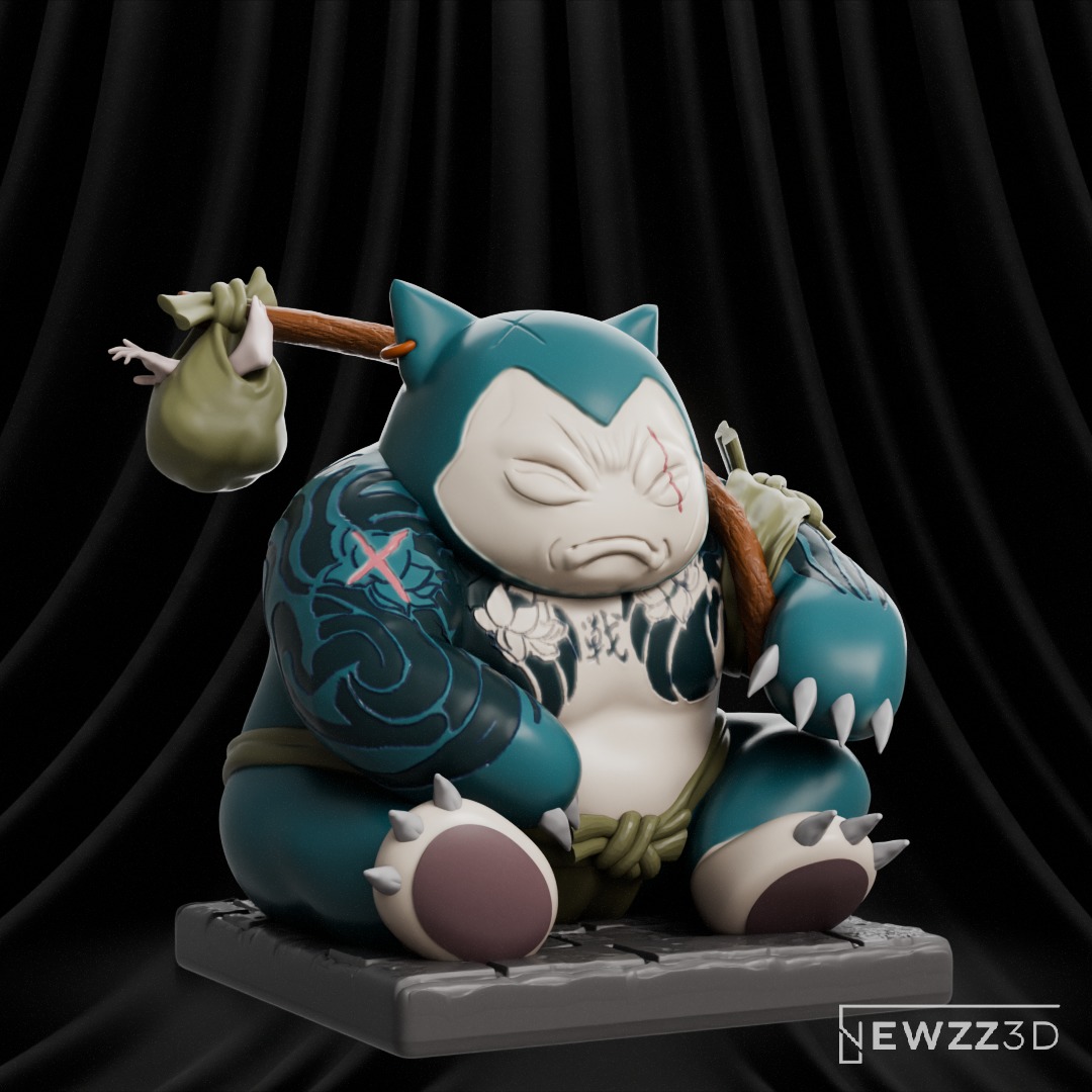 Pokemon Snorlax Yakuza 3D print model_5