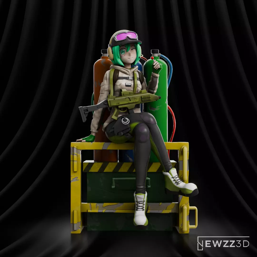 Ela Bosak Rainbow Six Anime 3D print model