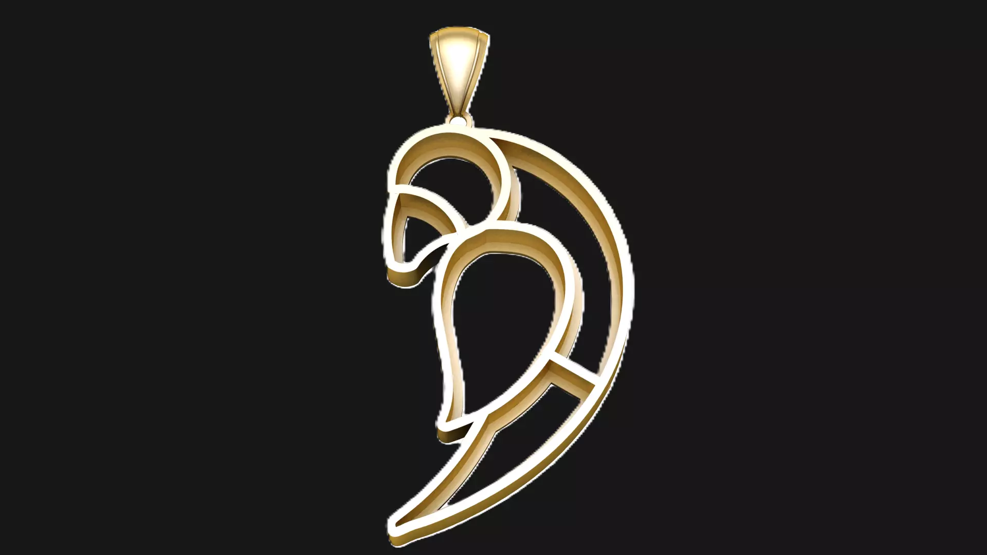 BROKEN HEART PENDANT 3D PRINTABLE MODEL 3D print model