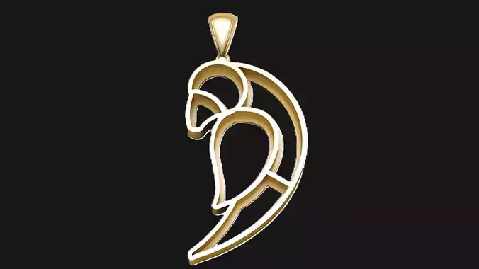 BROKEN HEART PENDANT 3D PRINTABLE MODEL 3D print model