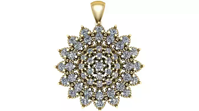 STYLISH DIAMOND PENDANT FOR COUPLE 3D PRINTABLE MODEL