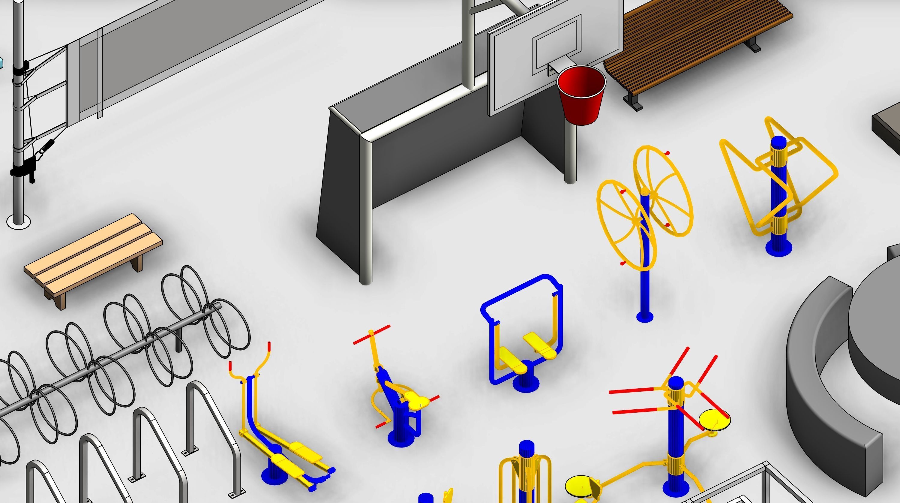 Park Revit Family Parameter 3D model_9