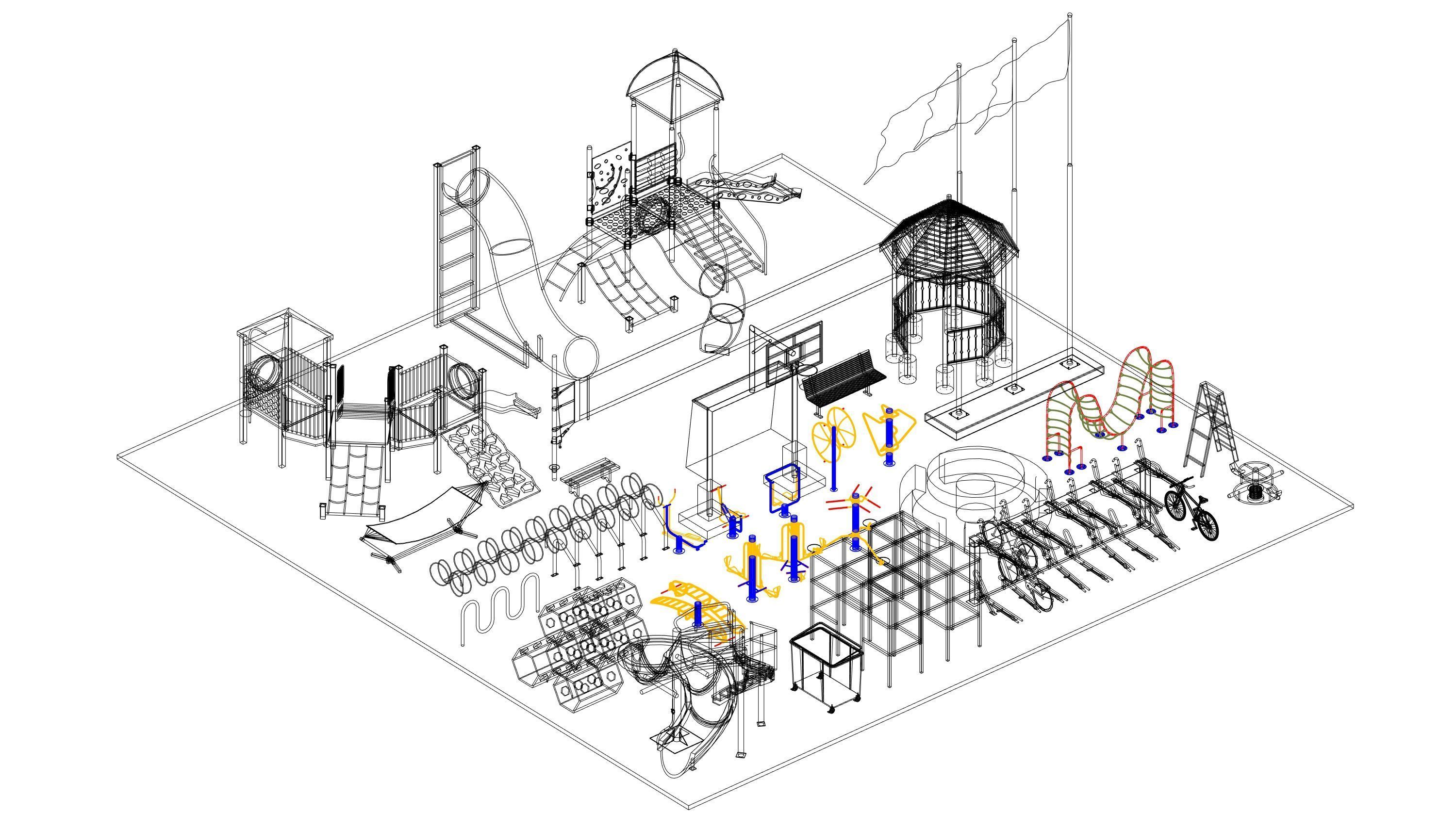 Park Revit Family Parameter 3D model_29