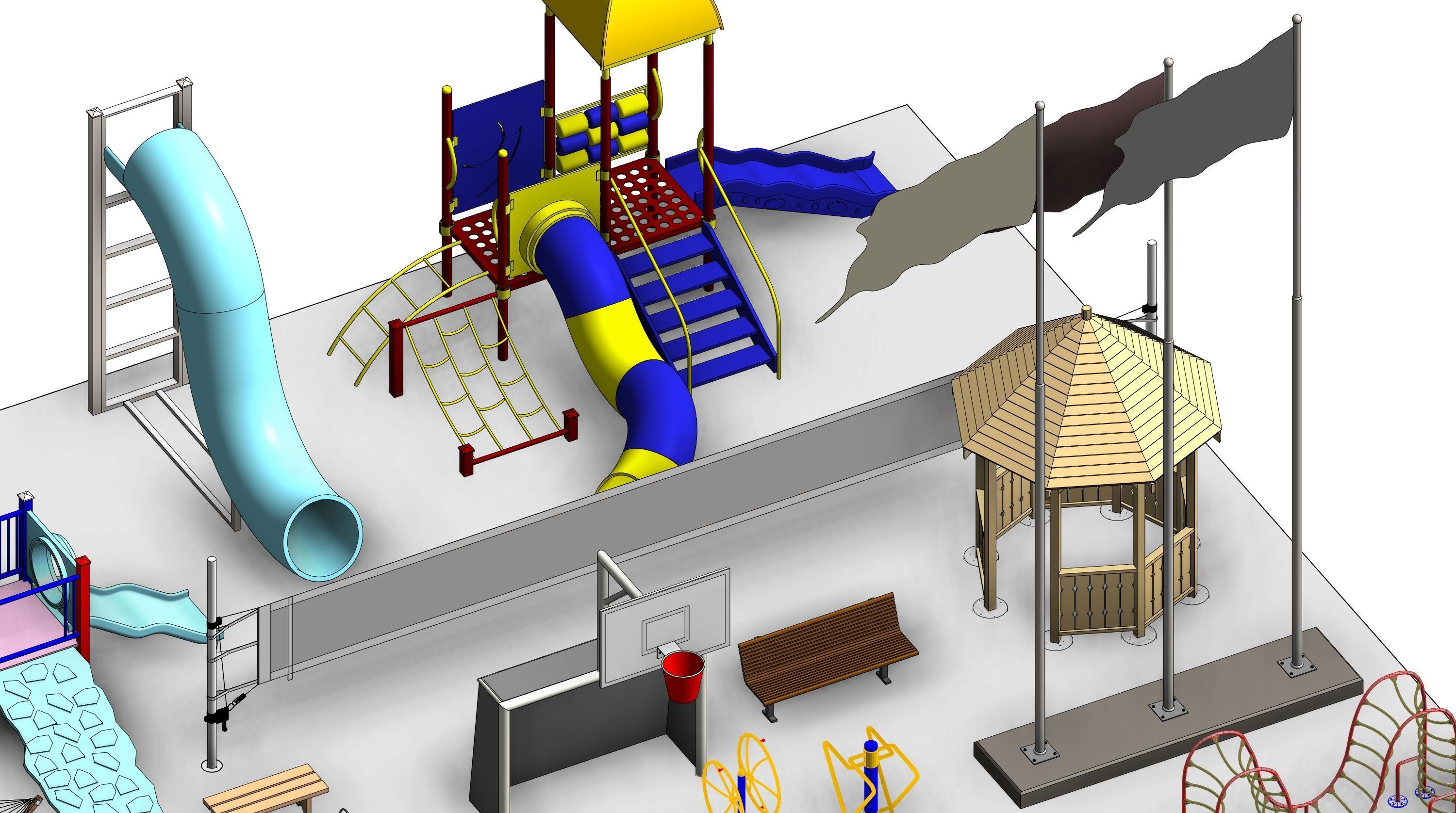 Park Revit Family Parameter 3D model_12
