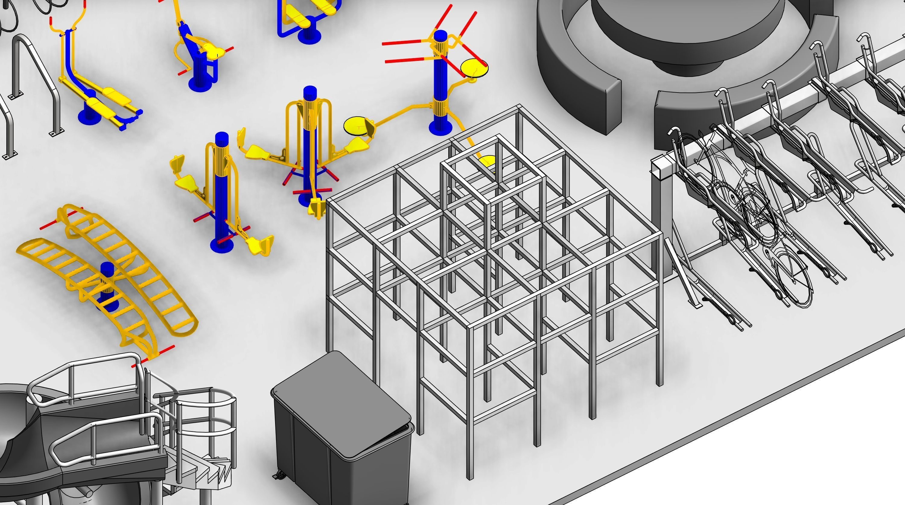 Park Revit Family Parameter 3D model_5