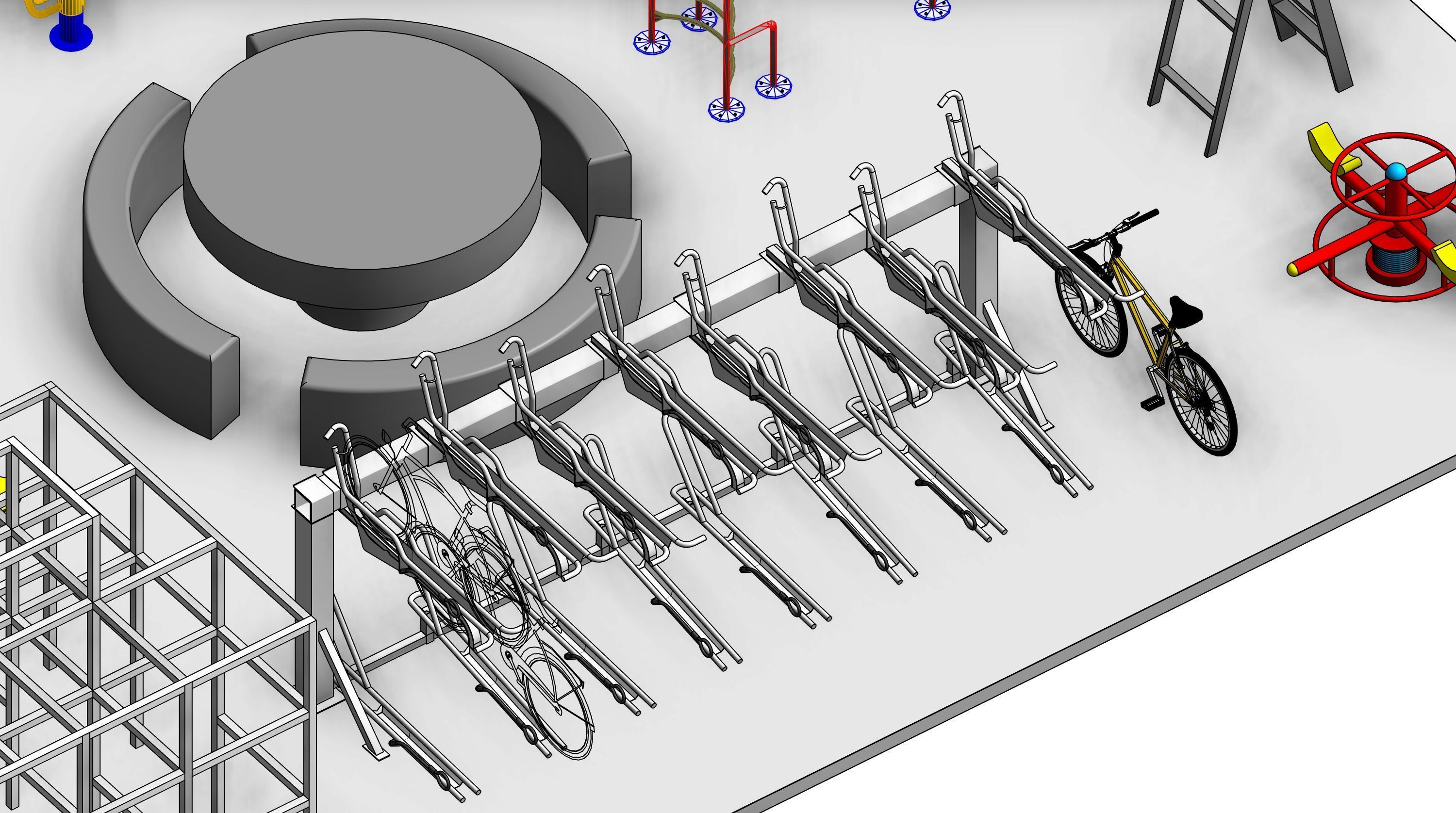 Park Revit Family Parameter 3D model_6