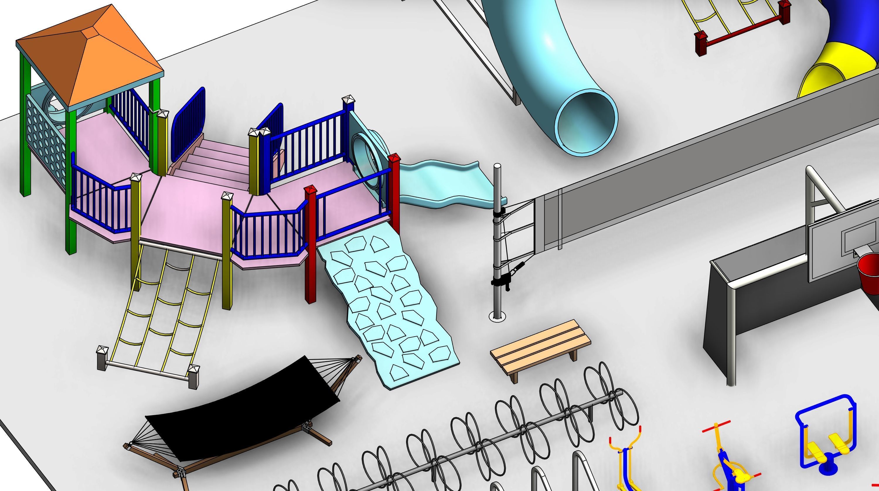 Park Revit Family Parameter 3D model_13