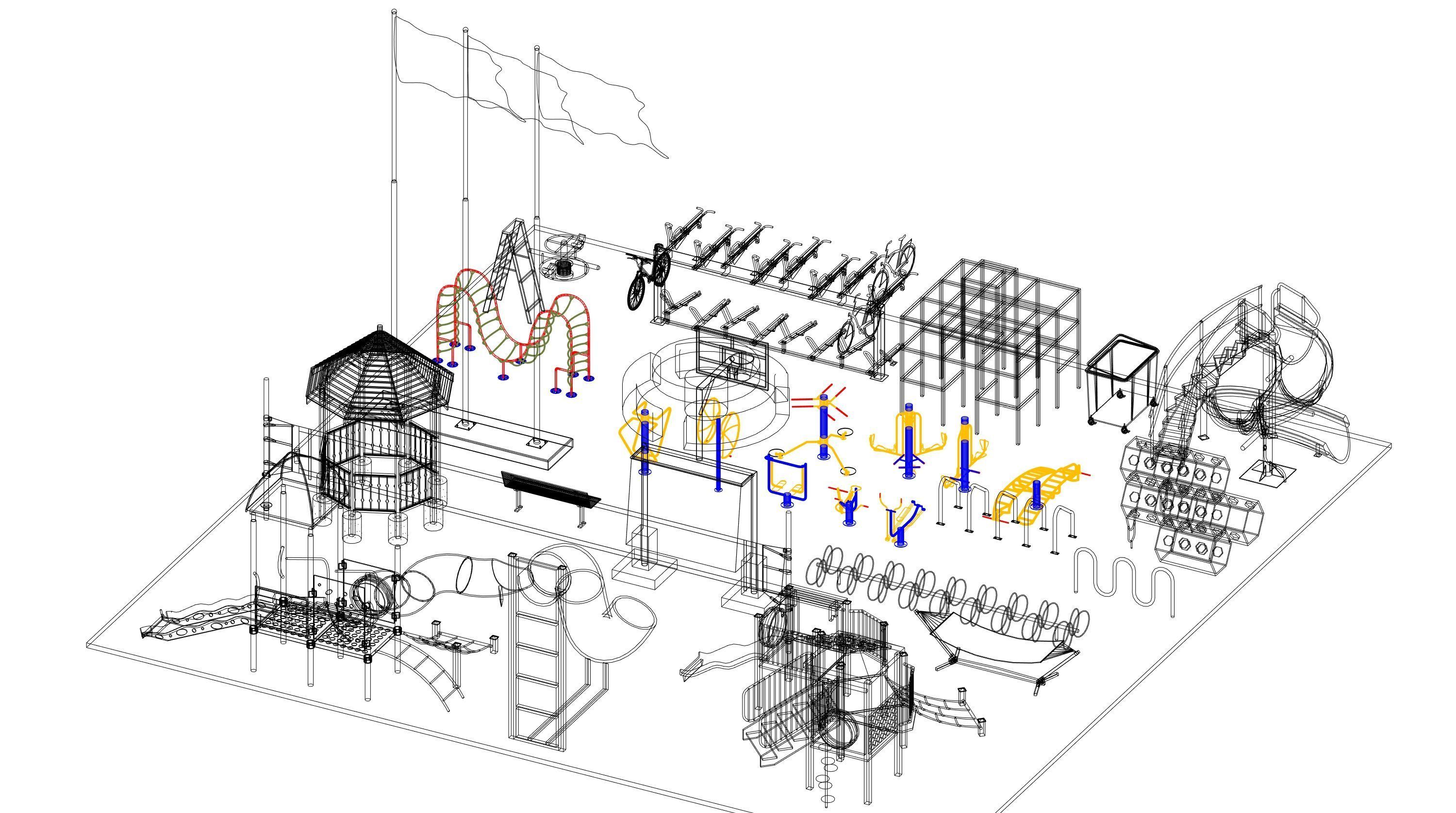 Park Revit Family Parameter 3D model_32