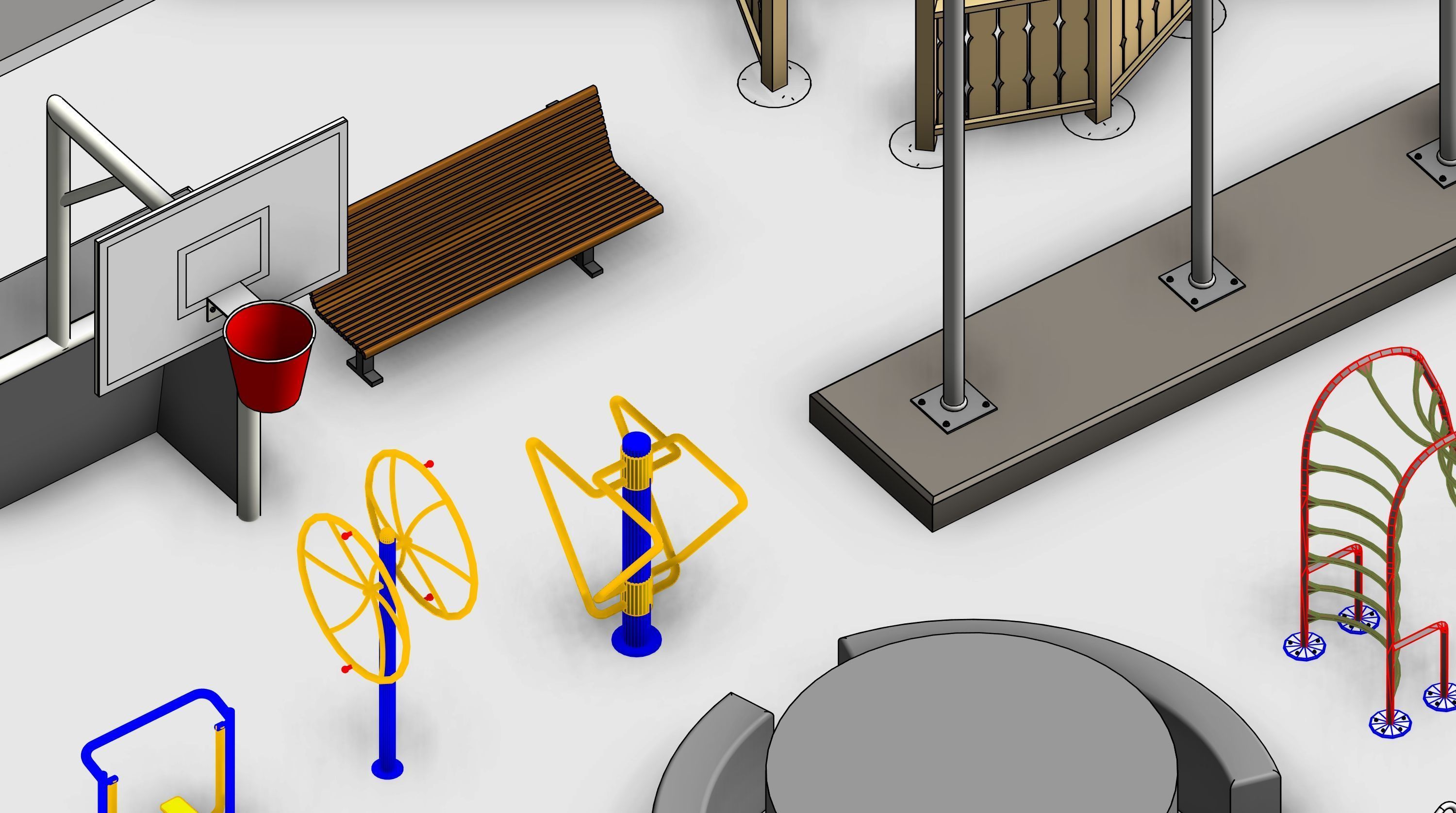 Park Revit Family Parameter 3D model_10