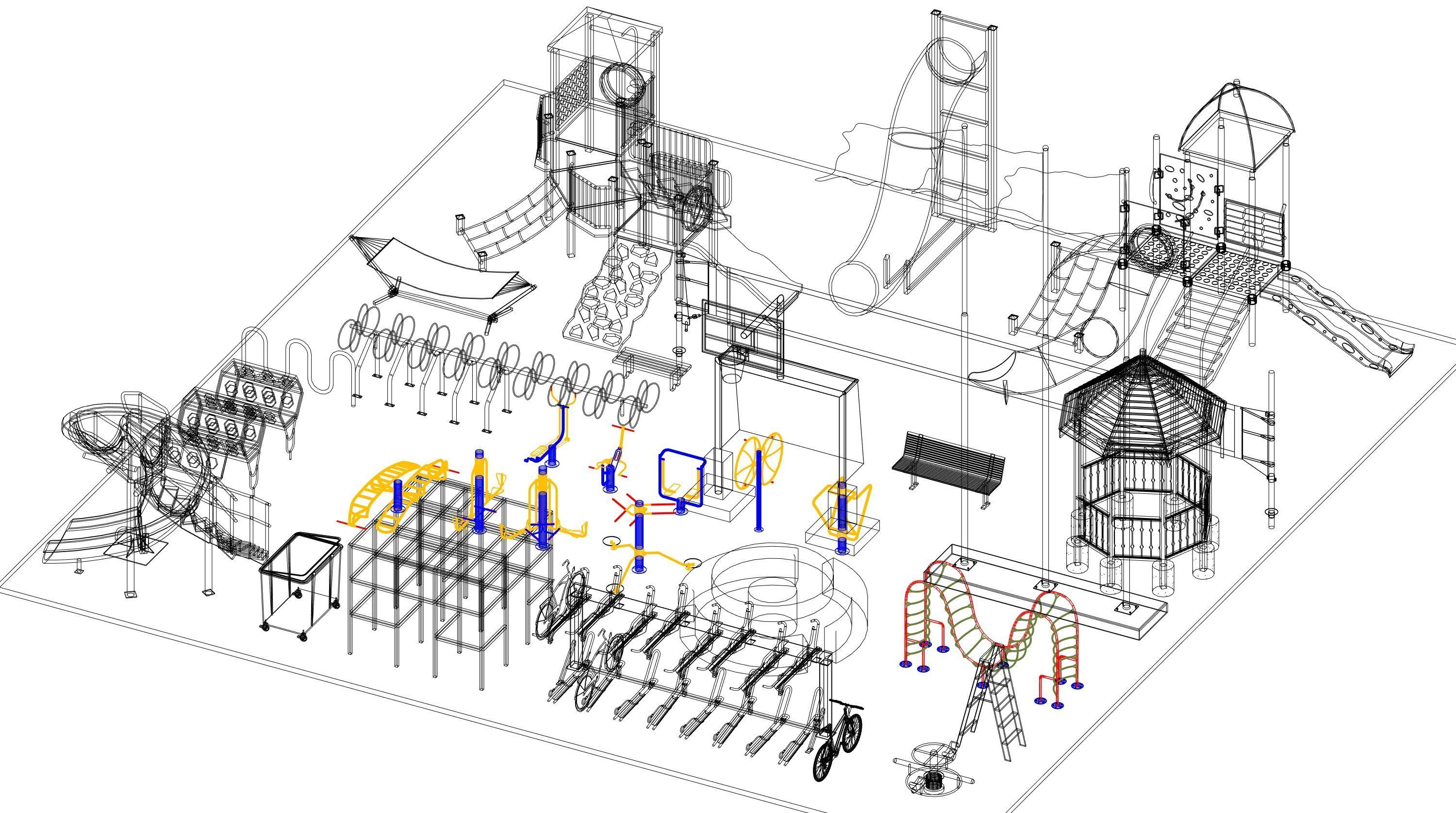 Park Revit Family Parameter 3D model_30