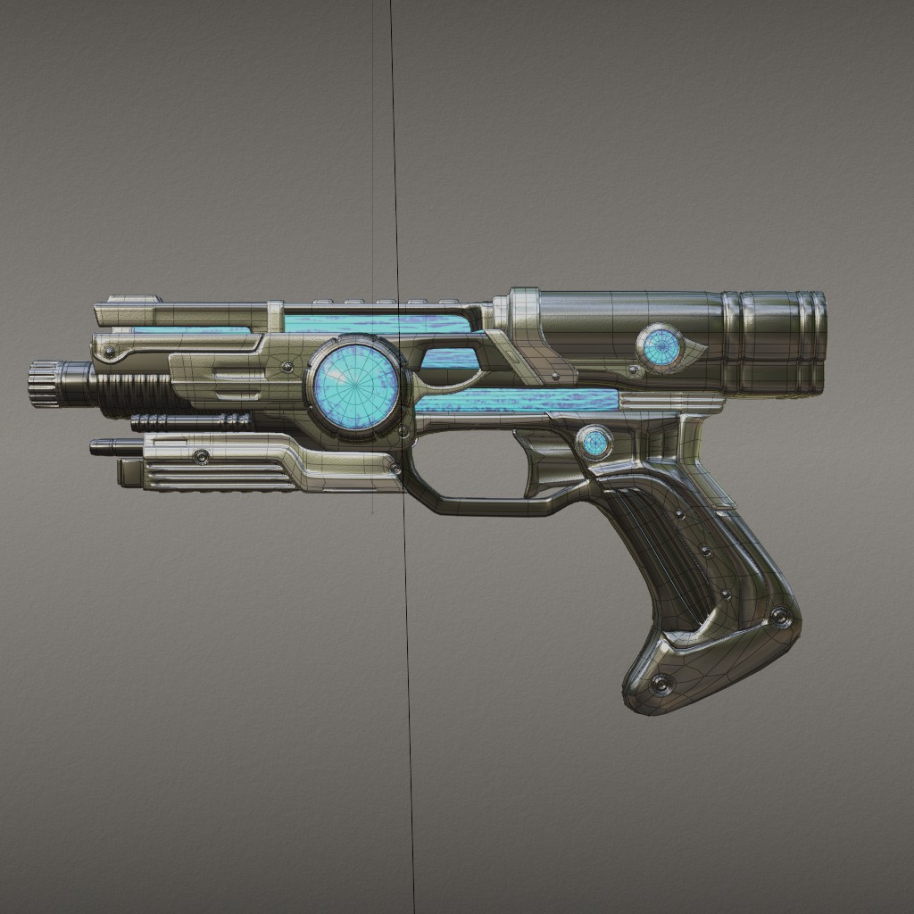 Sci-fi Watergun Free 3D model_1