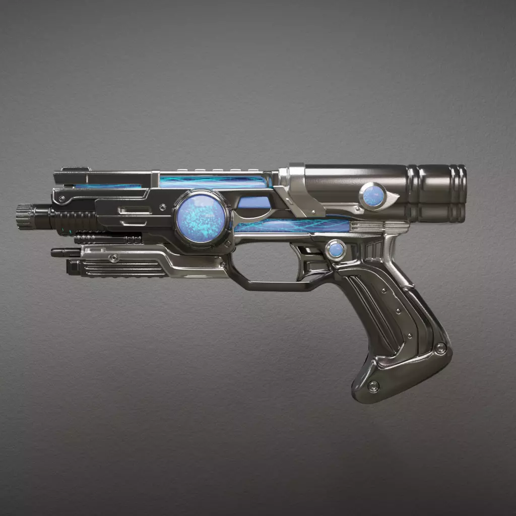 Sci-fi Watergun Free 3D model_0