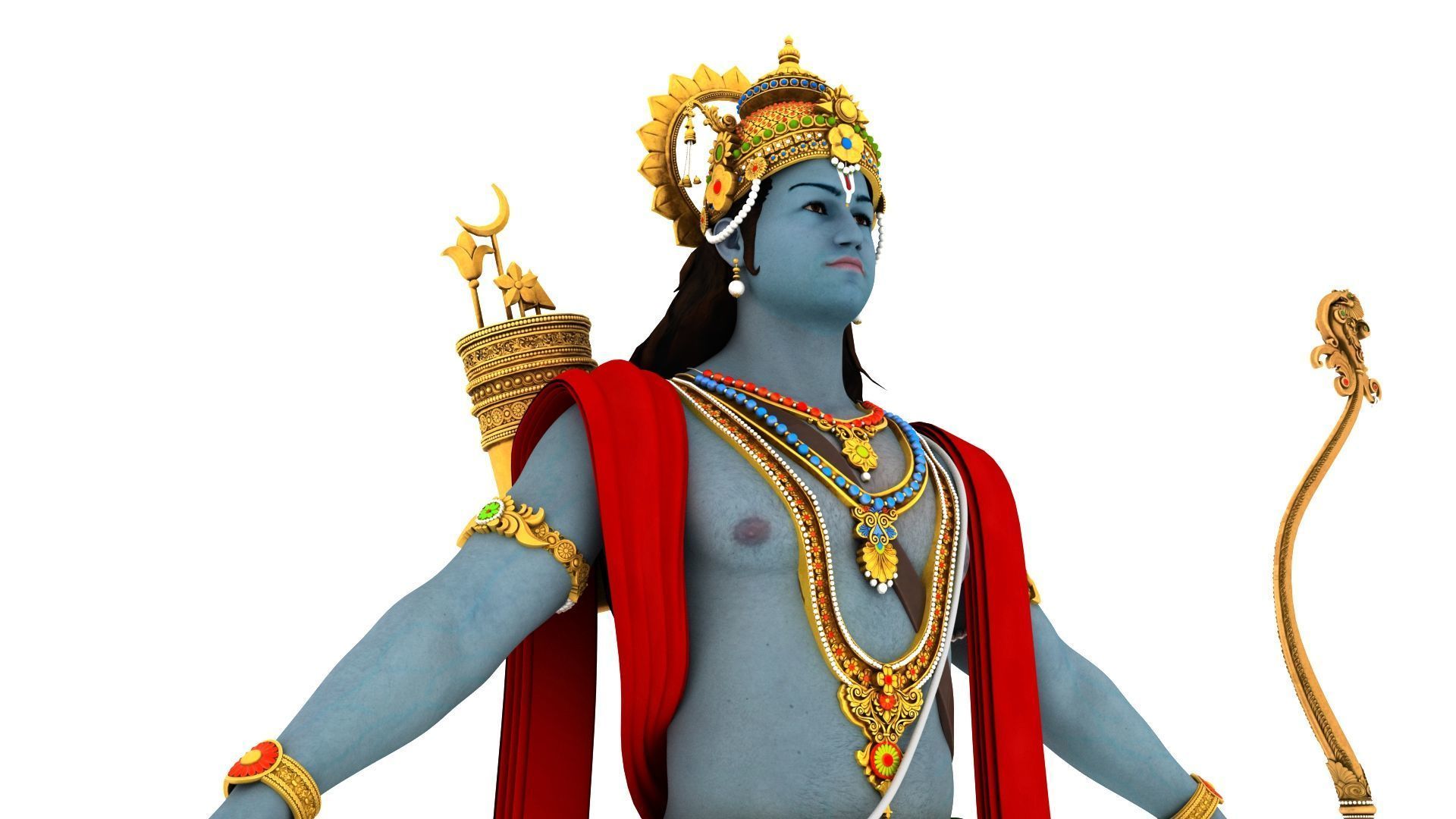 Lord ram t pose 3D model_1