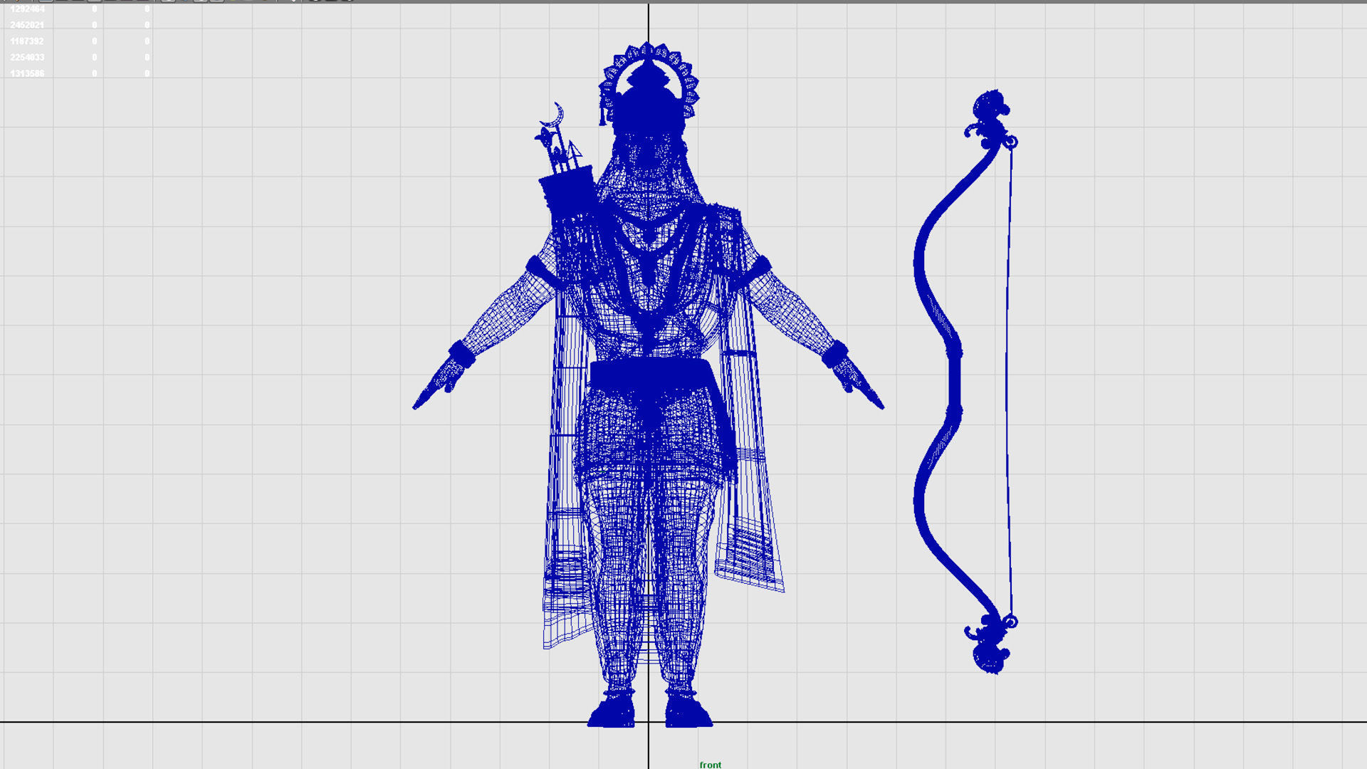 Lord ram t pose 3D model_12