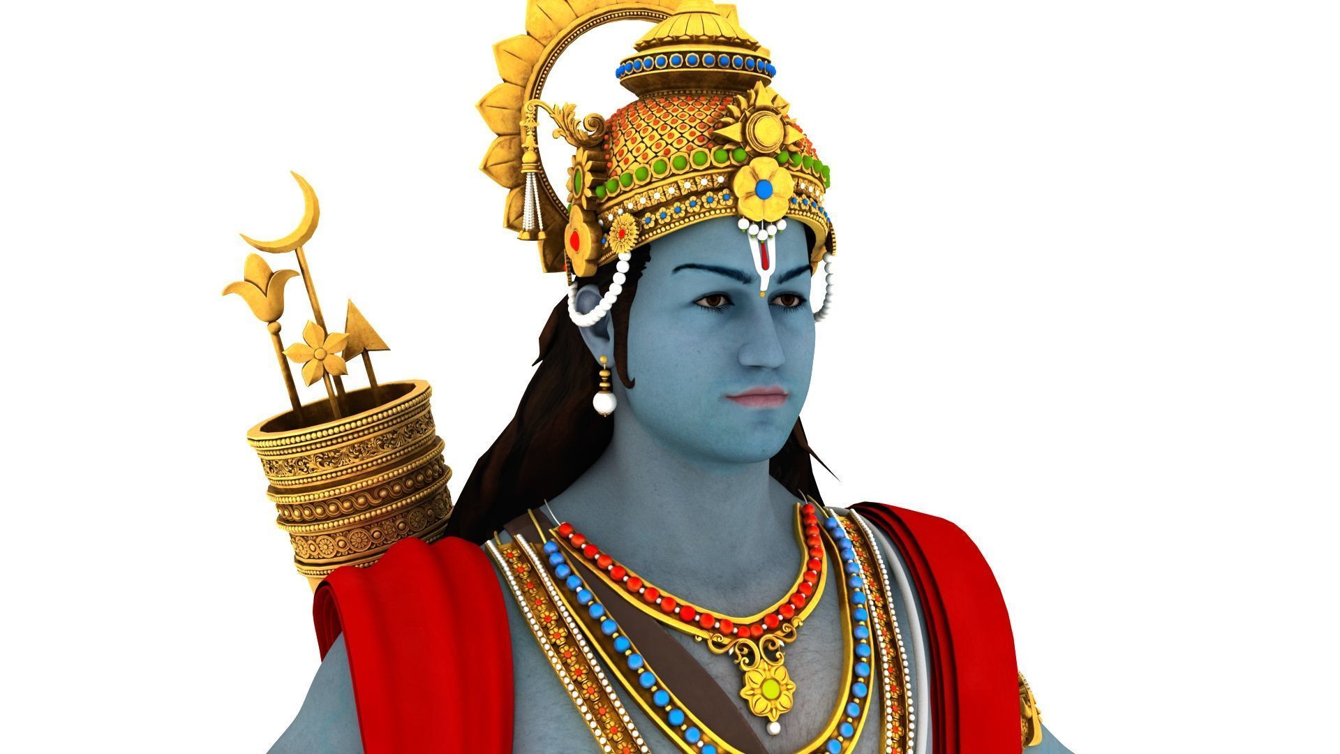 Lord ram t pose 3D model_22