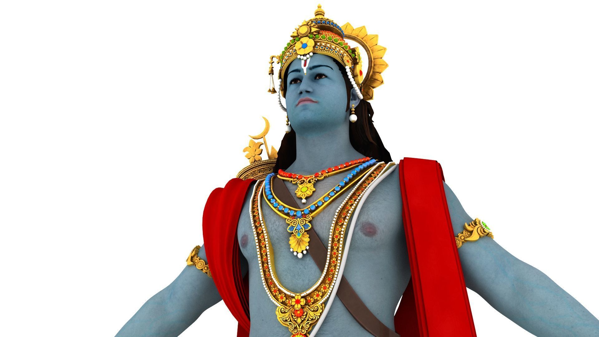 Lord ram t pose 3D model_23