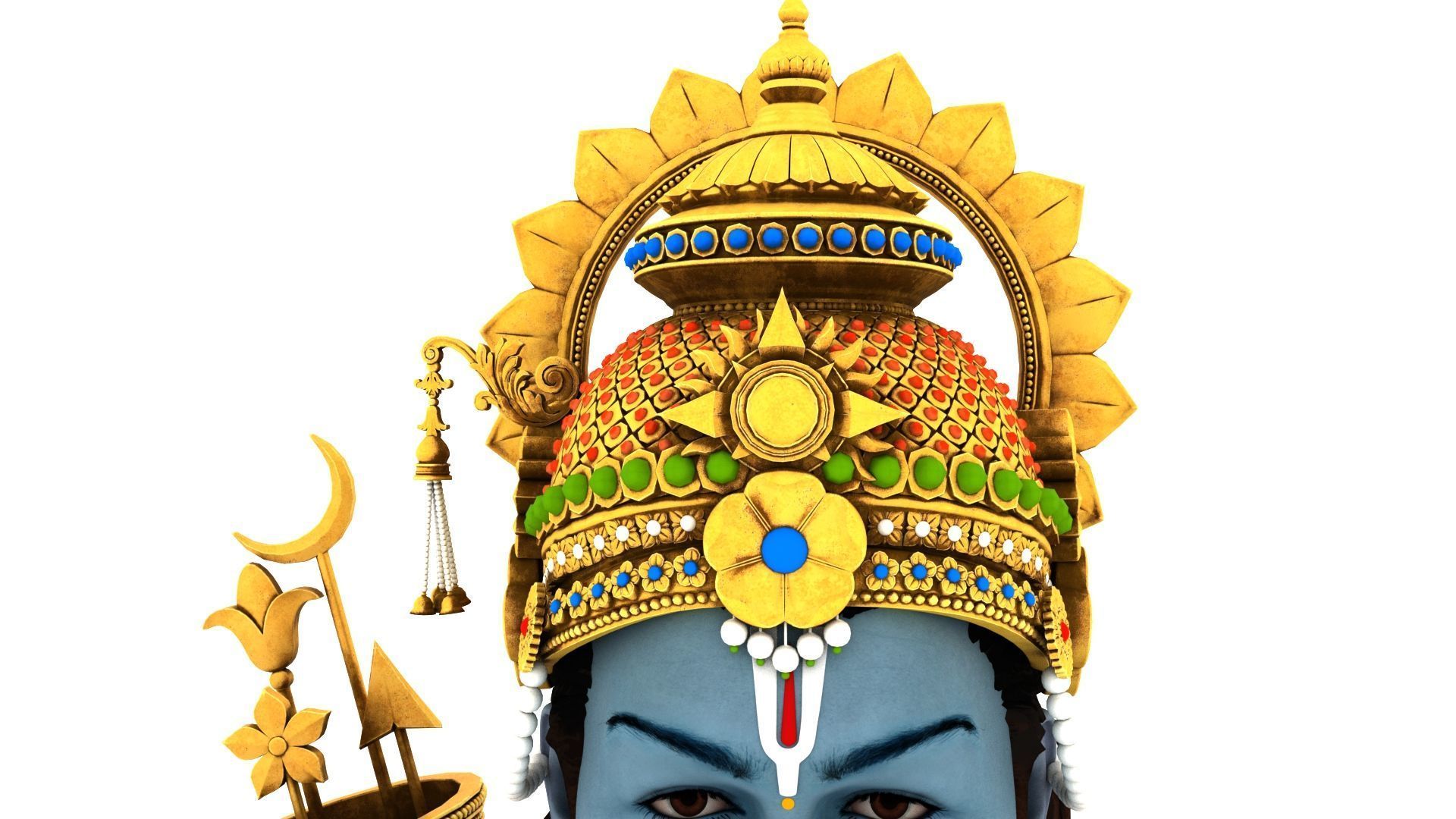 Lord ram t pose 3D model_2