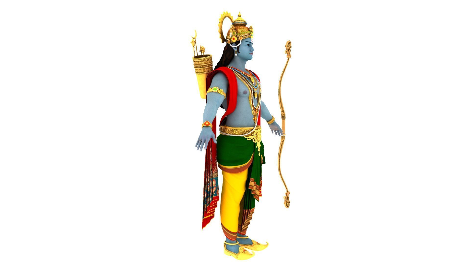 Lord ram t pose 3D model_20
