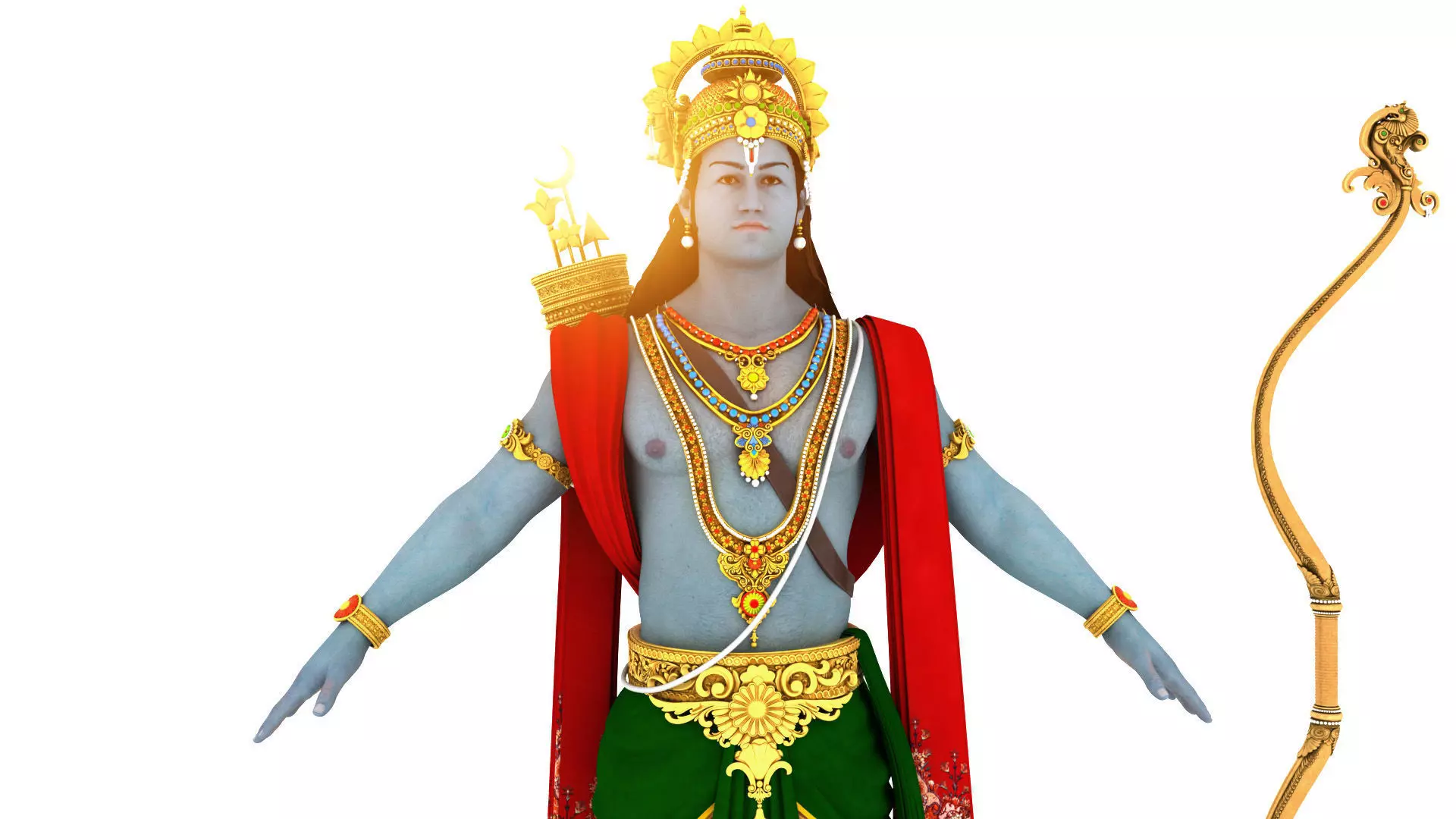 Lord ram t pose 3D model_0