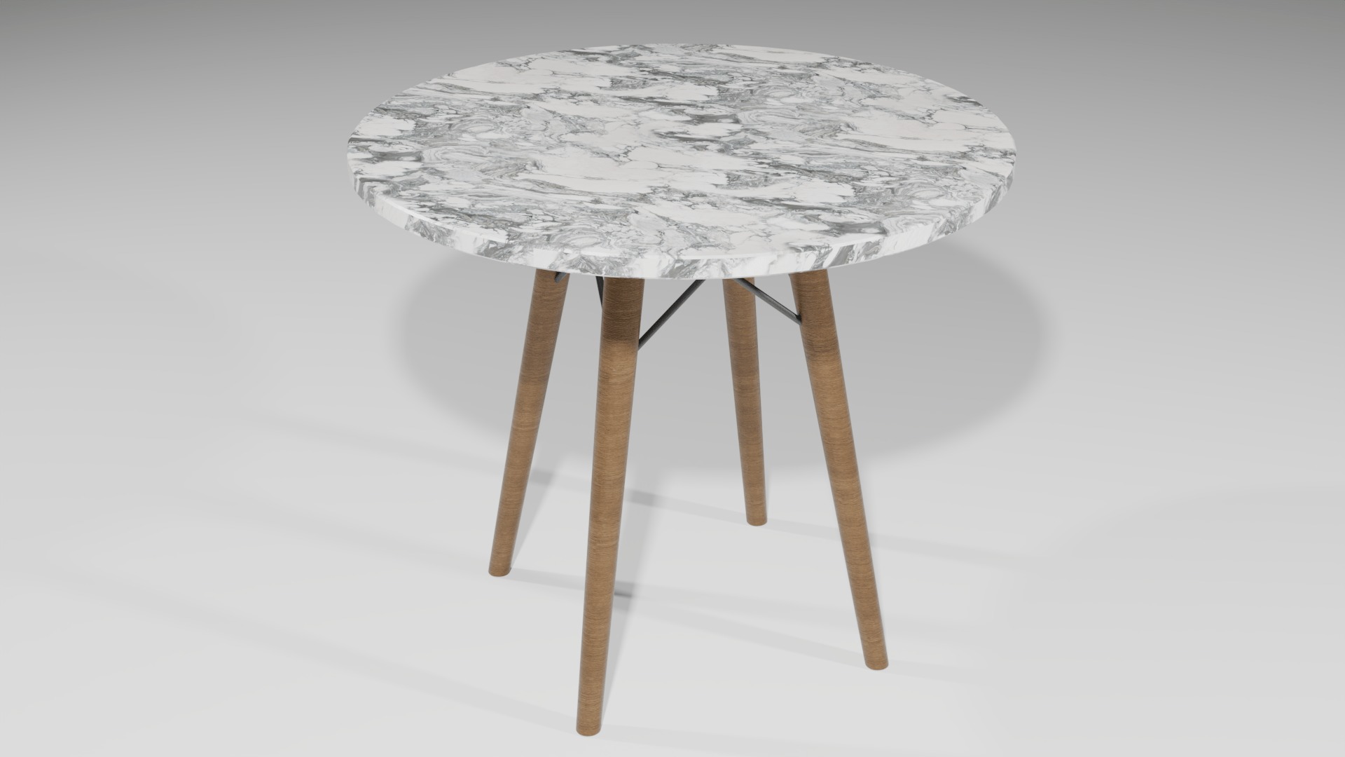 Round Coffee Table Low-poly 3D model_5