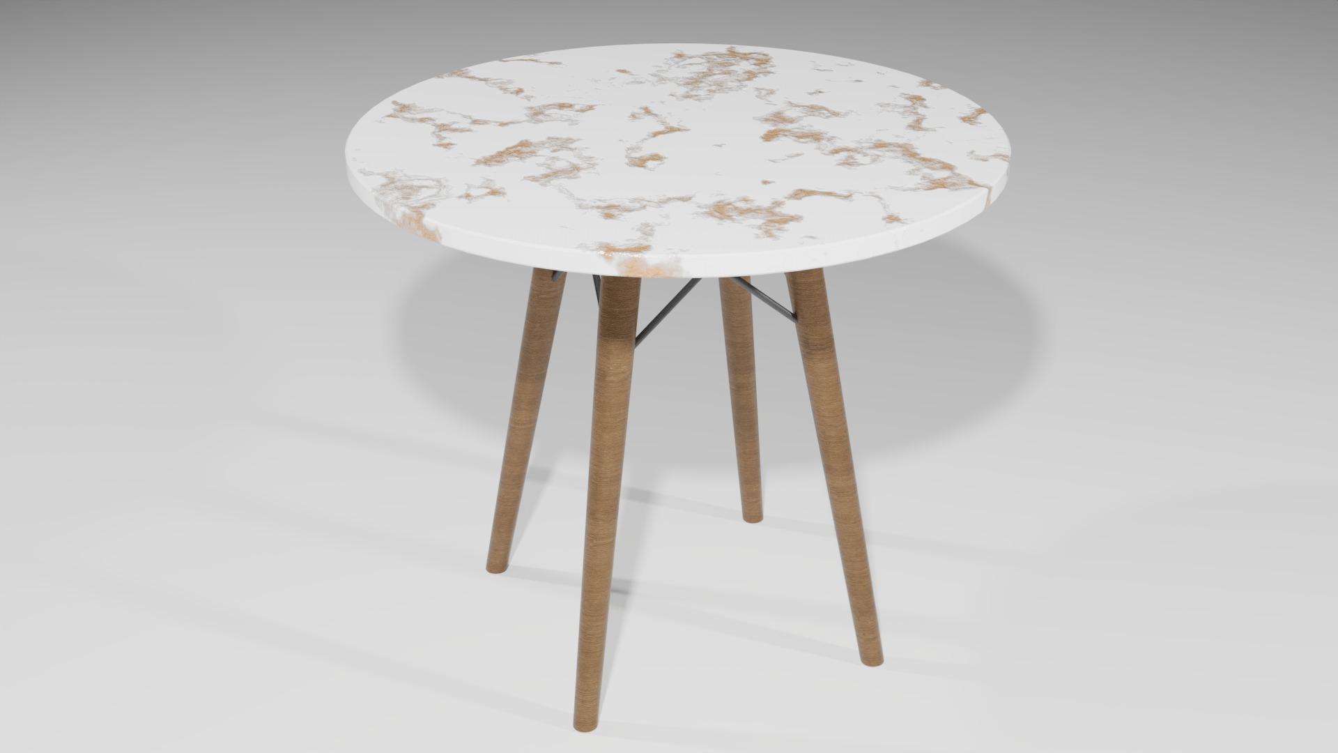 Round Coffee Table Low-poly 3D model_8