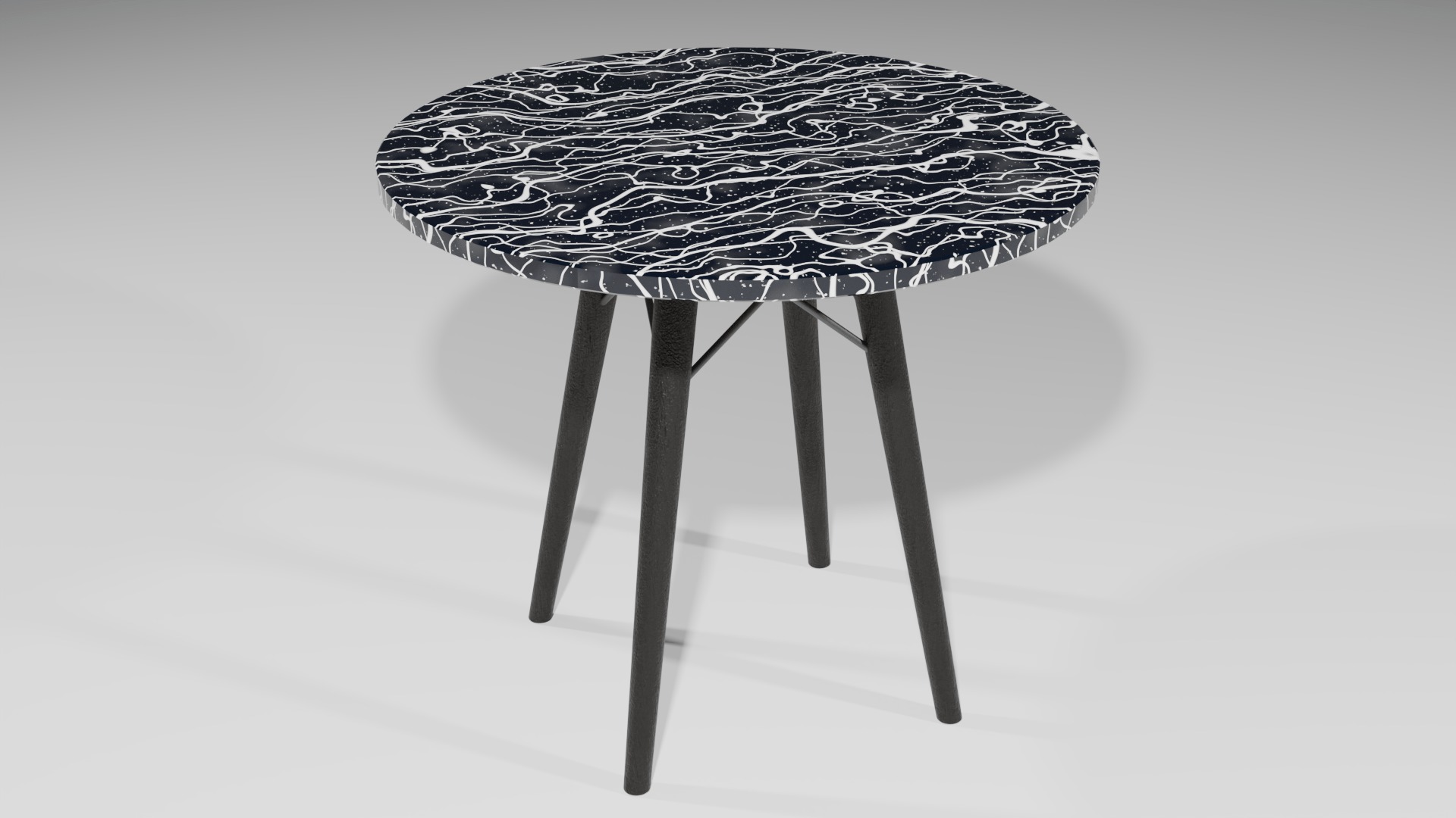 Round Coffee Table Low-poly 3D model_11