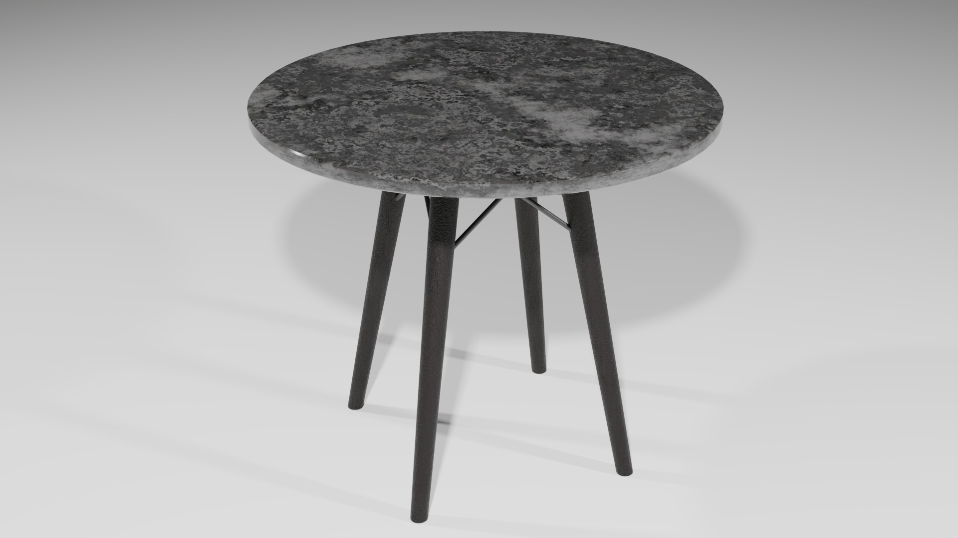 Round Coffee Table Low-poly 3D model_10