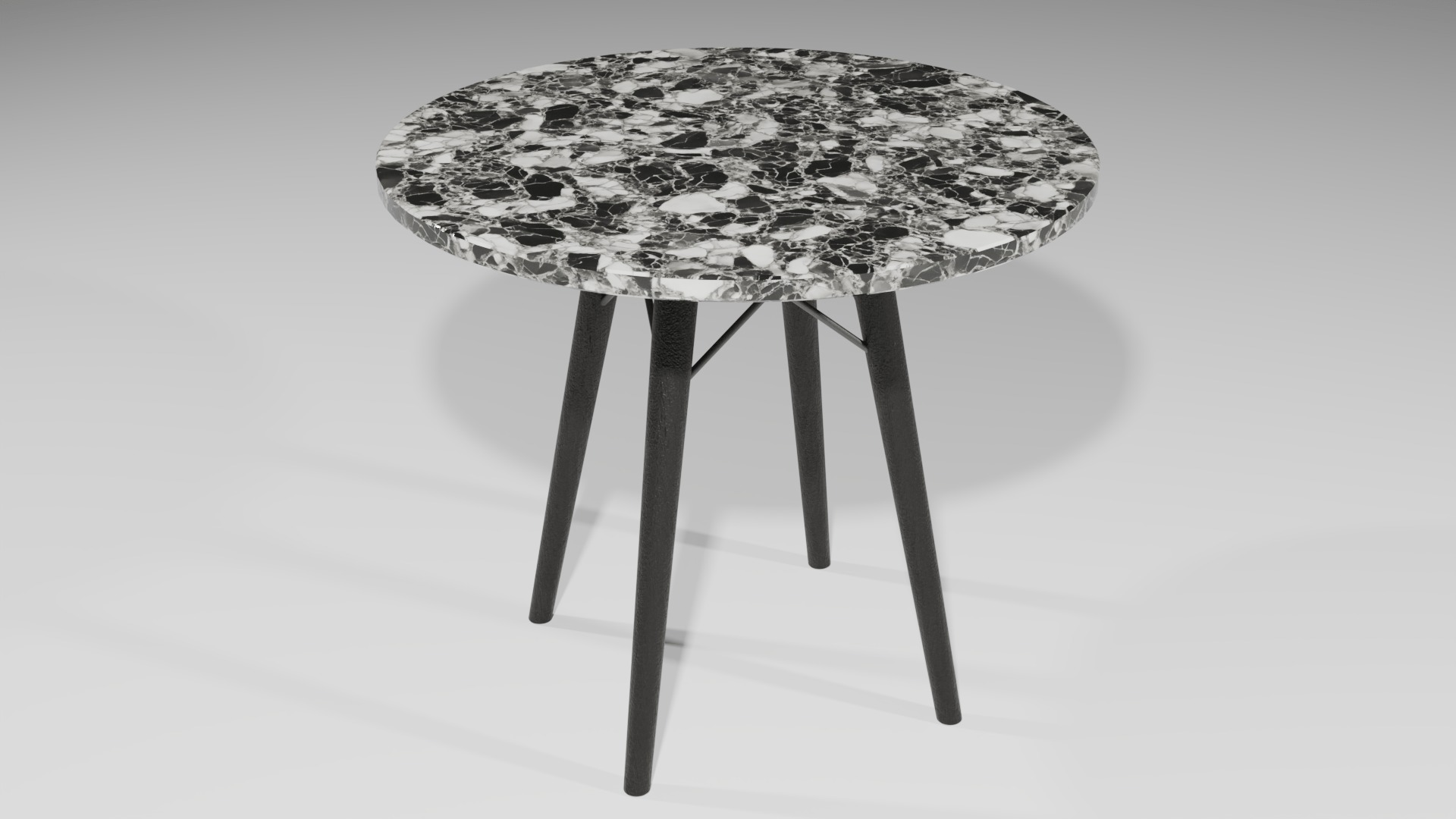 Round Coffee Table Low-poly 3D model_6