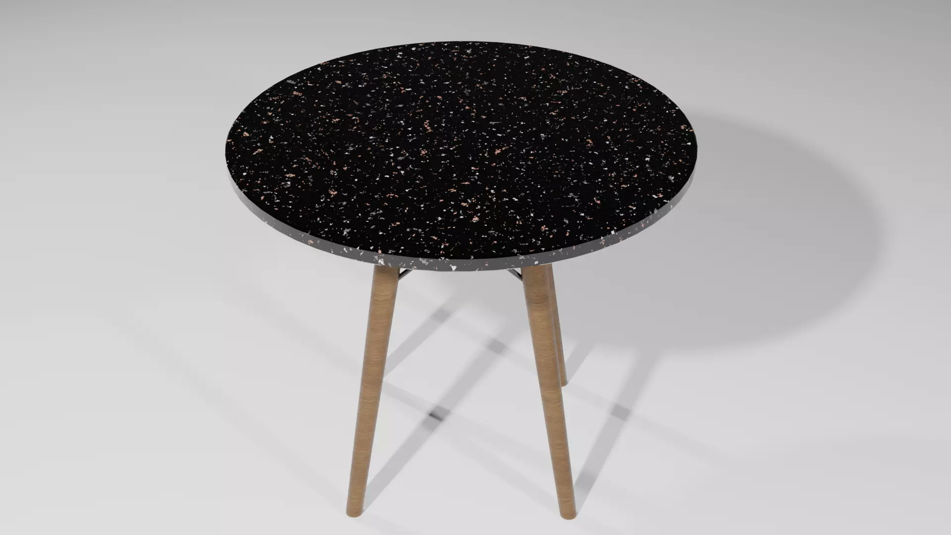 Round Coffee Table Low-poly 3D model_0