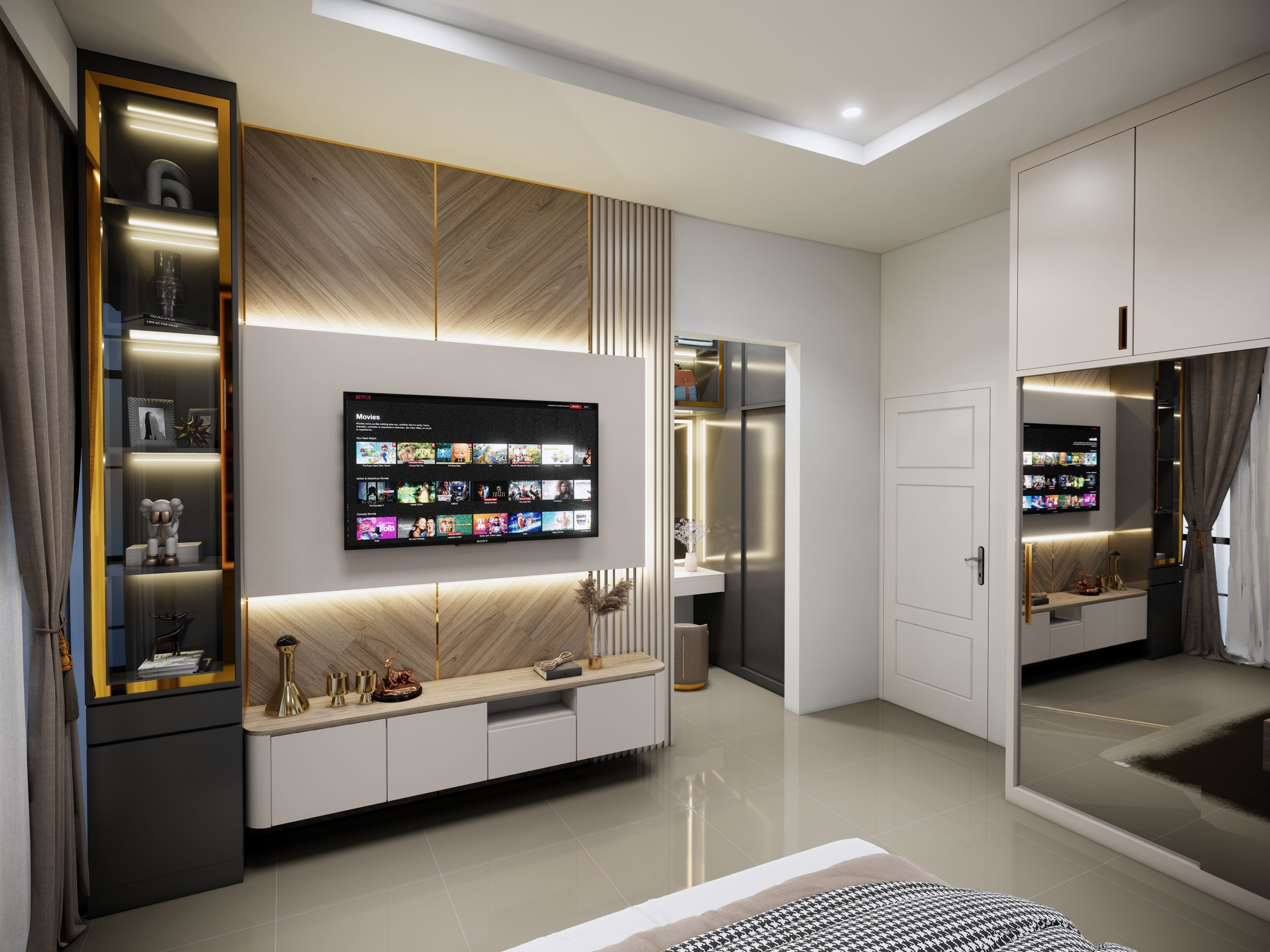 Scene Enscape Render Master Bedroom Classic Modern 3D model 3D model_3