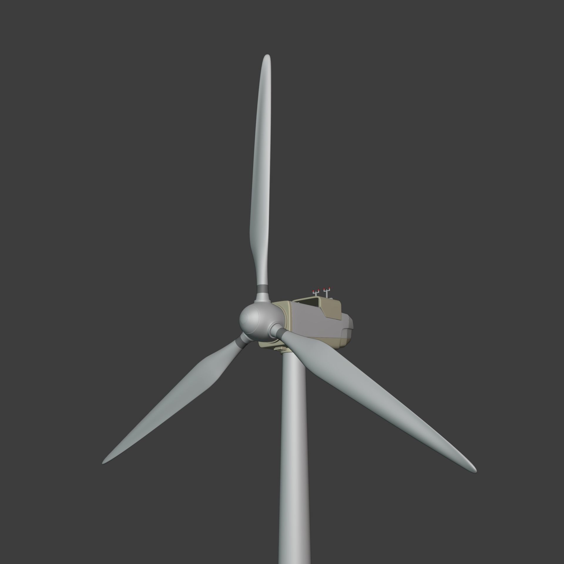 Wind Turbine Low-poly 3D model_1