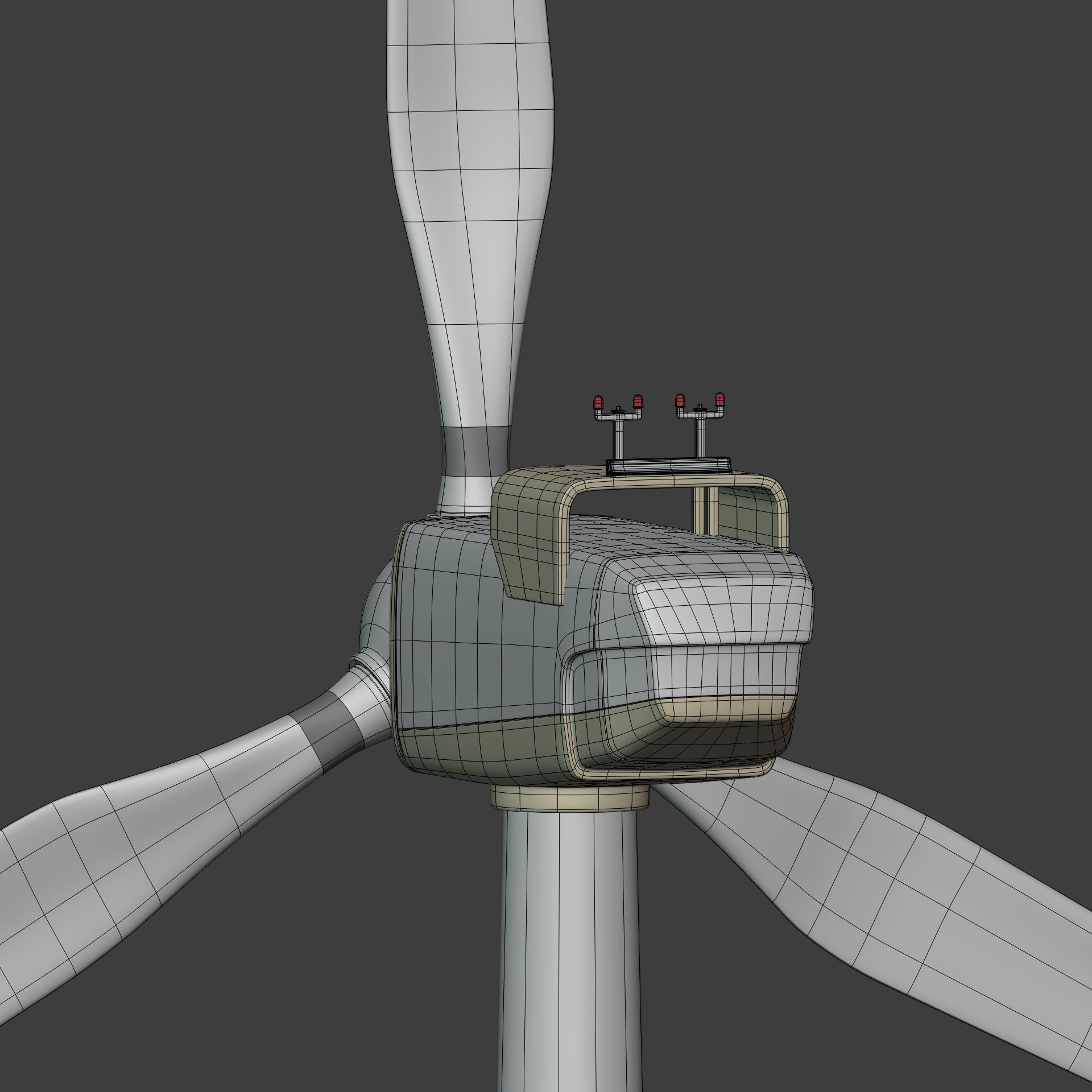 Wind Turbine Low-poly 3D model_9