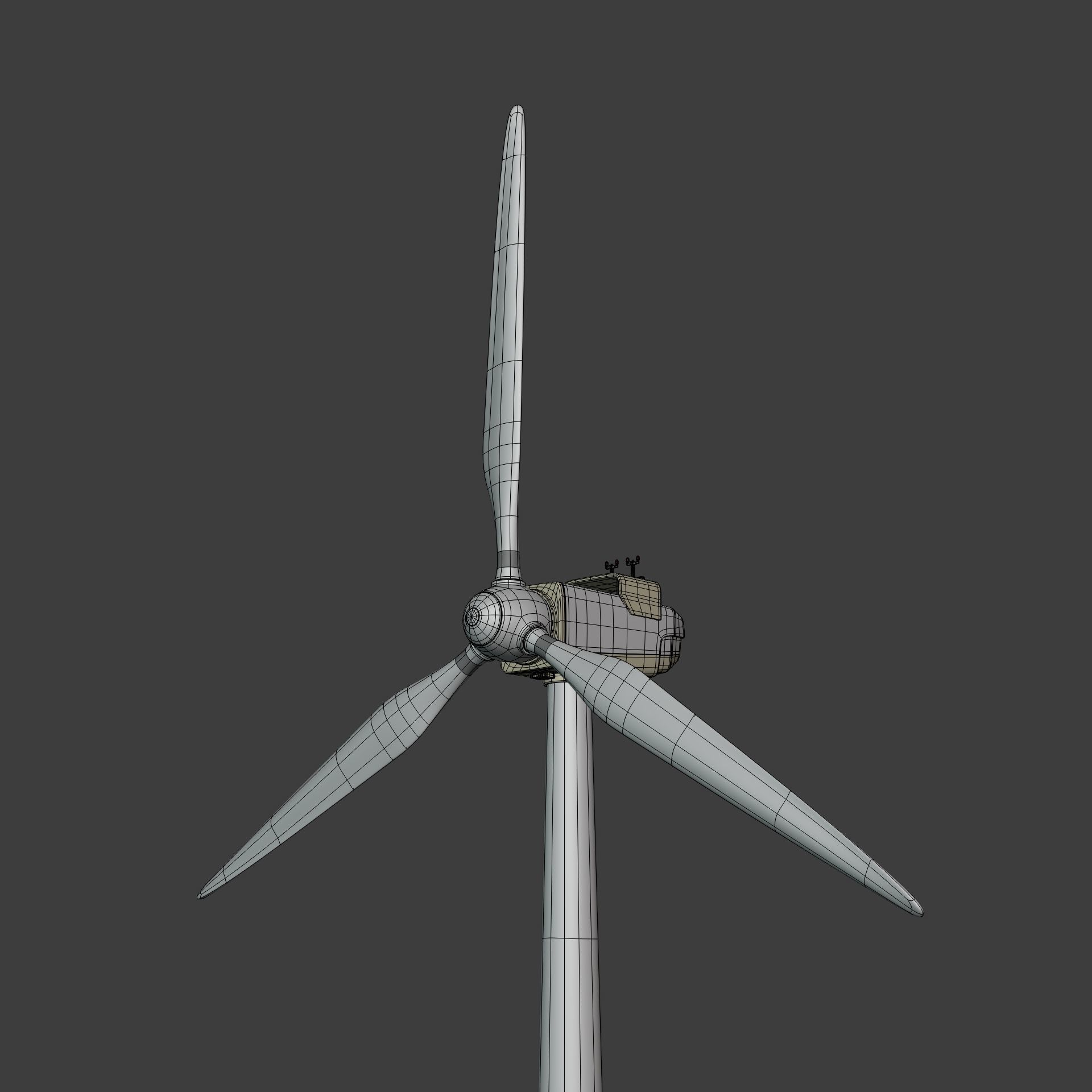 Wind Turbine Low-poly 3D model_2