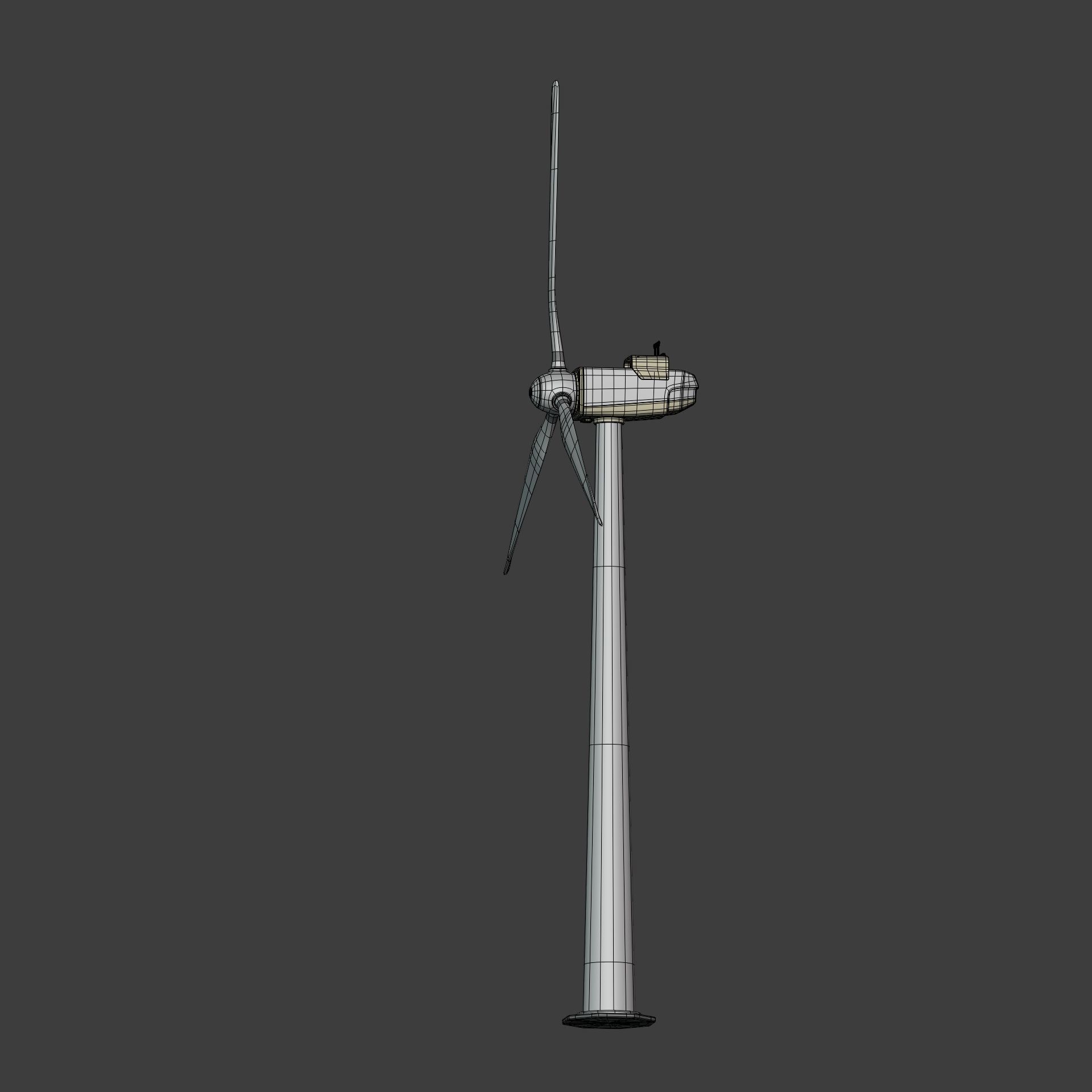 Wind Turbine Low-poly 3D model_3