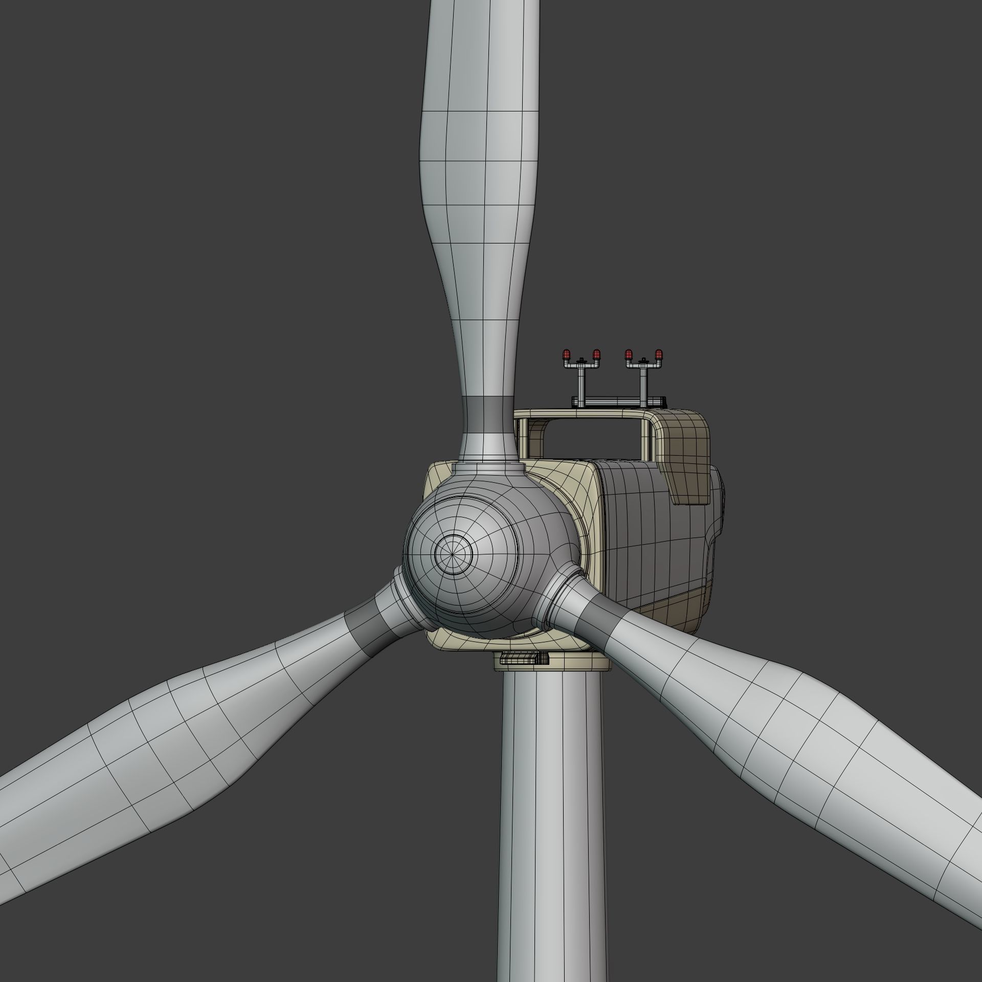 Wind Turbine Low-poly 3D model_5