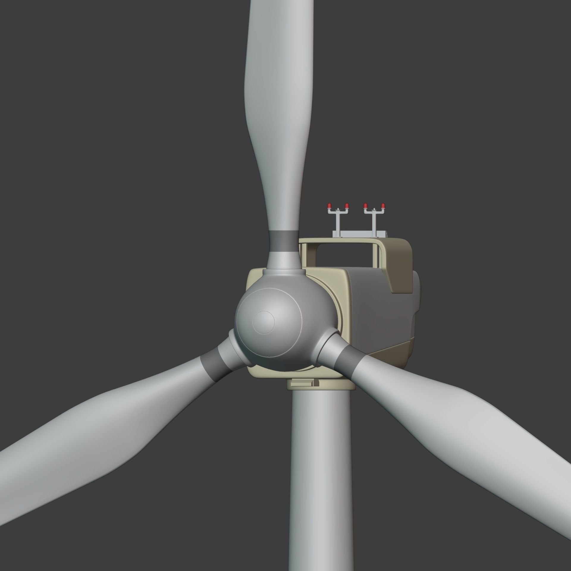 Wind Turbine Low-poly 3D model_4
