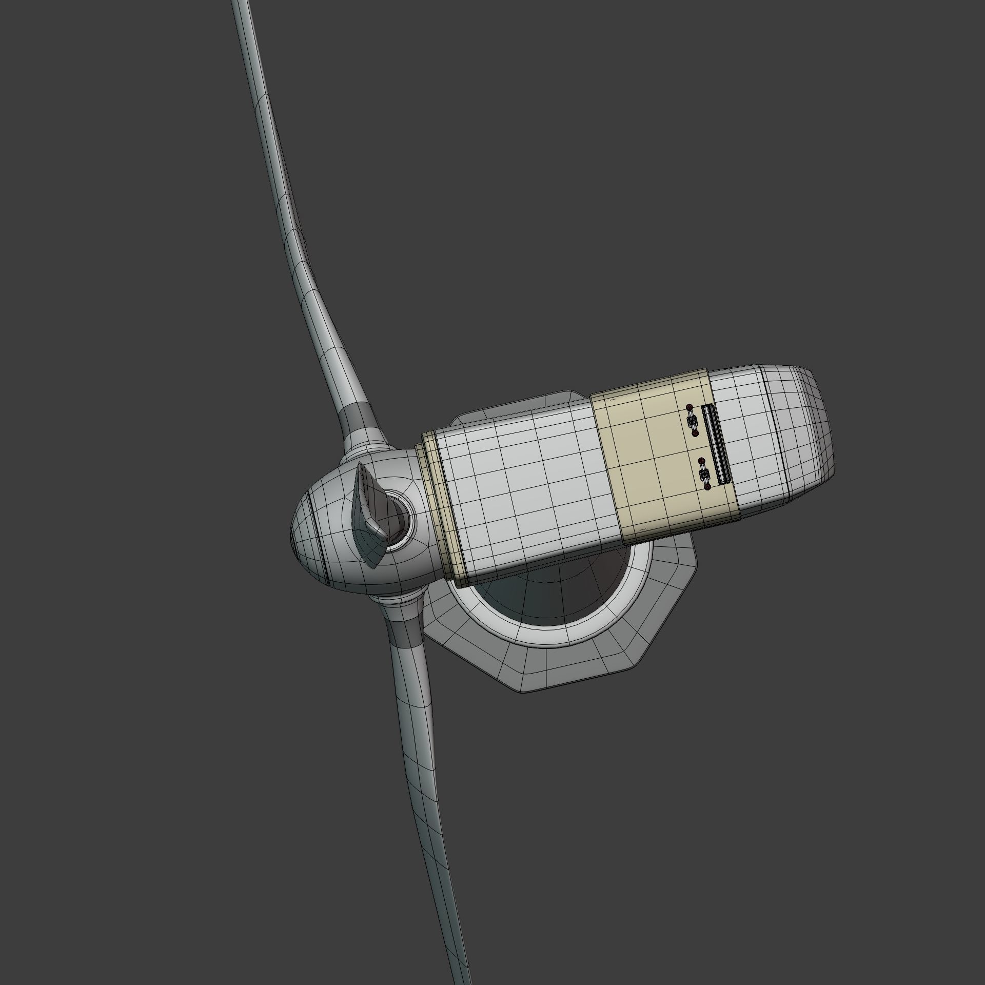 Wind Turbine Low-poly 3D model_10