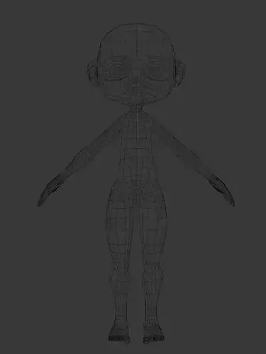 Low-Poly Chibi Base Mesh 