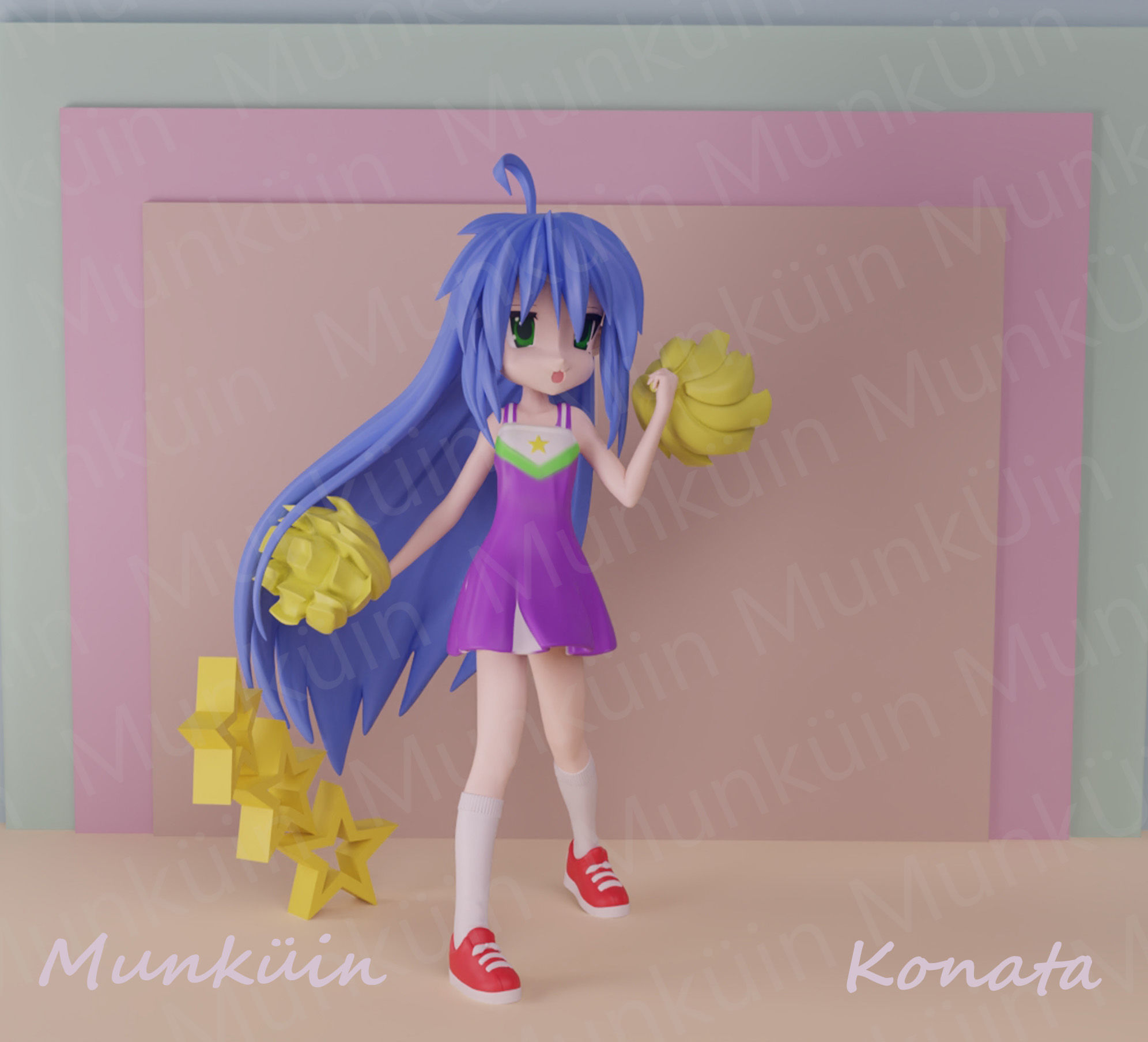 Konata Fan Art 3D print model_12