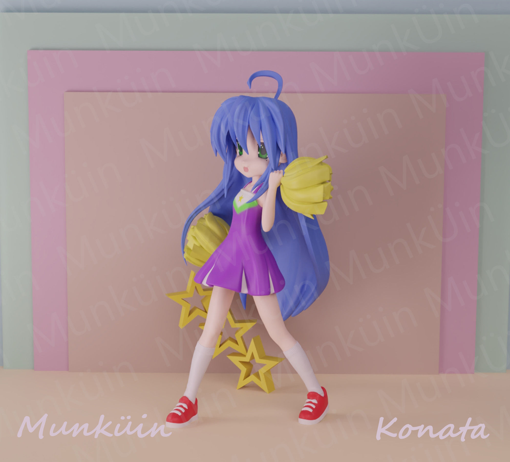 Konata Fan Art 3D print model_8