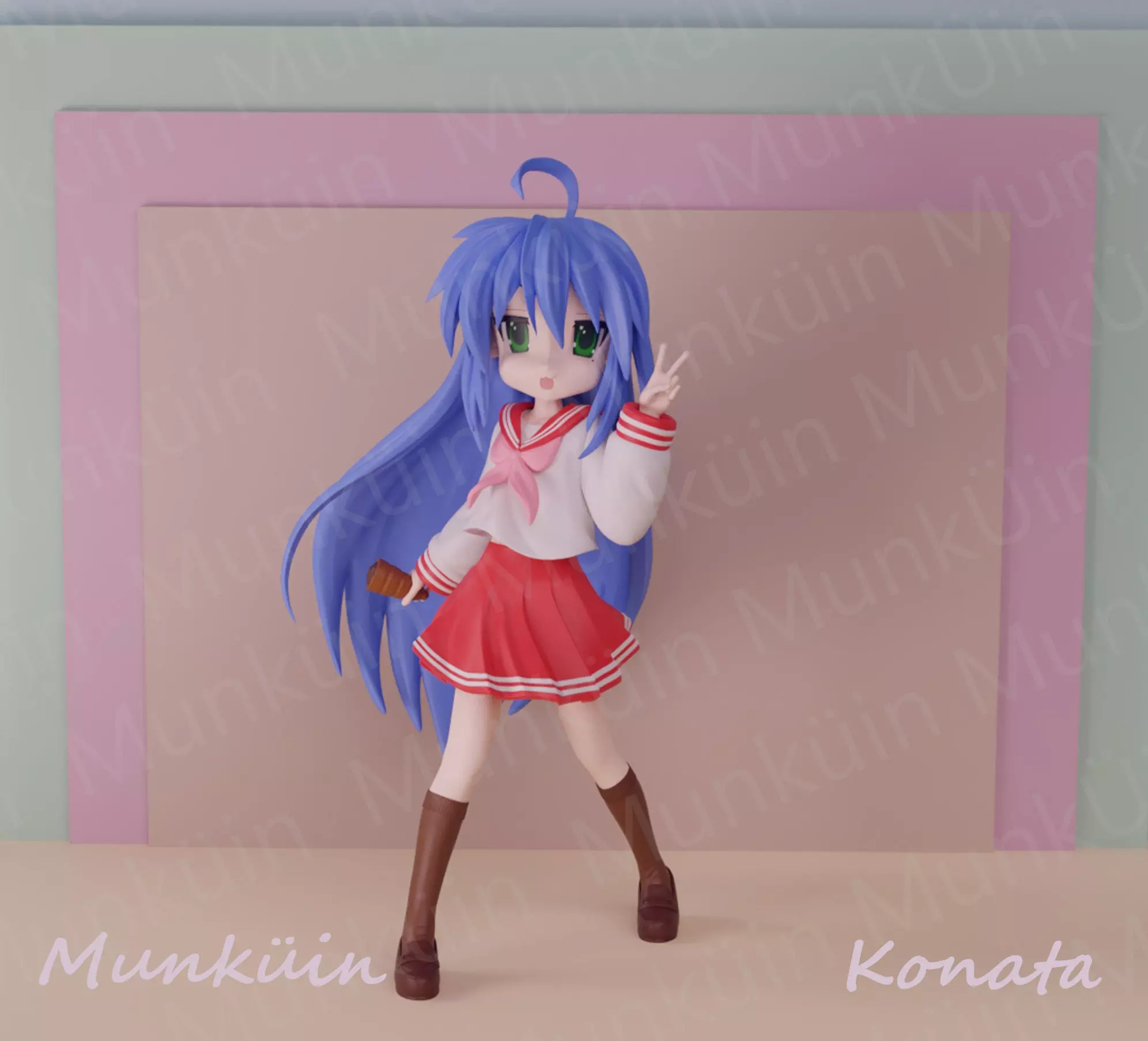 Konata Fan Art 3D print model_0