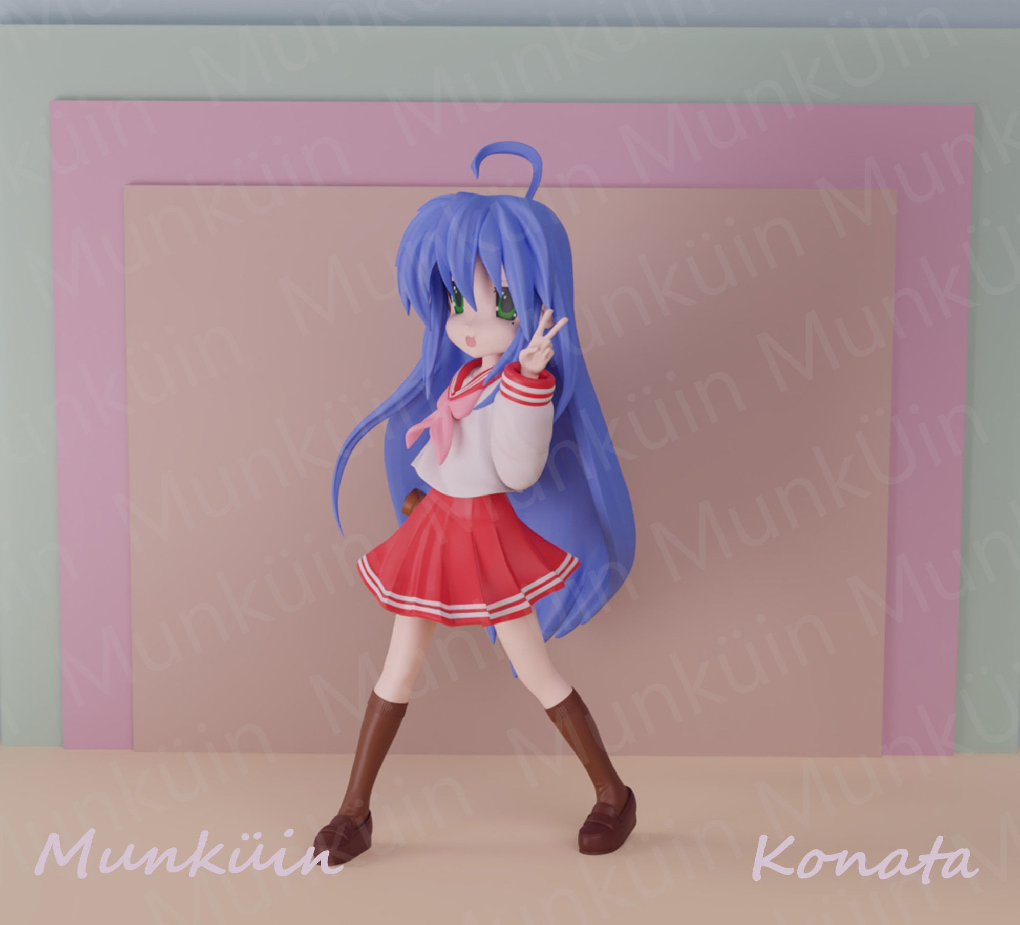 Konata Fan Art 3D print model_1