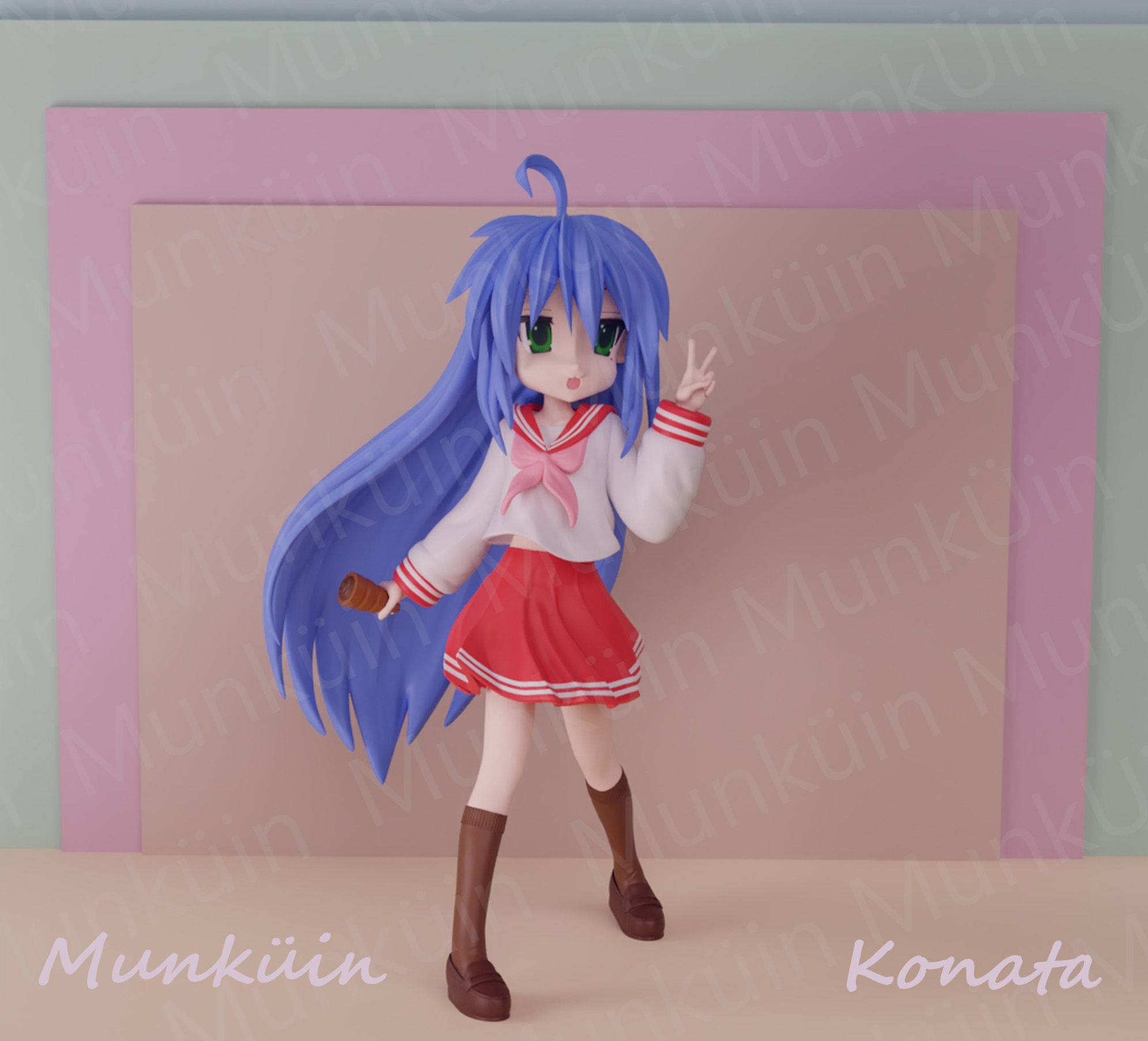 Konata Fan Art 3D print model_6